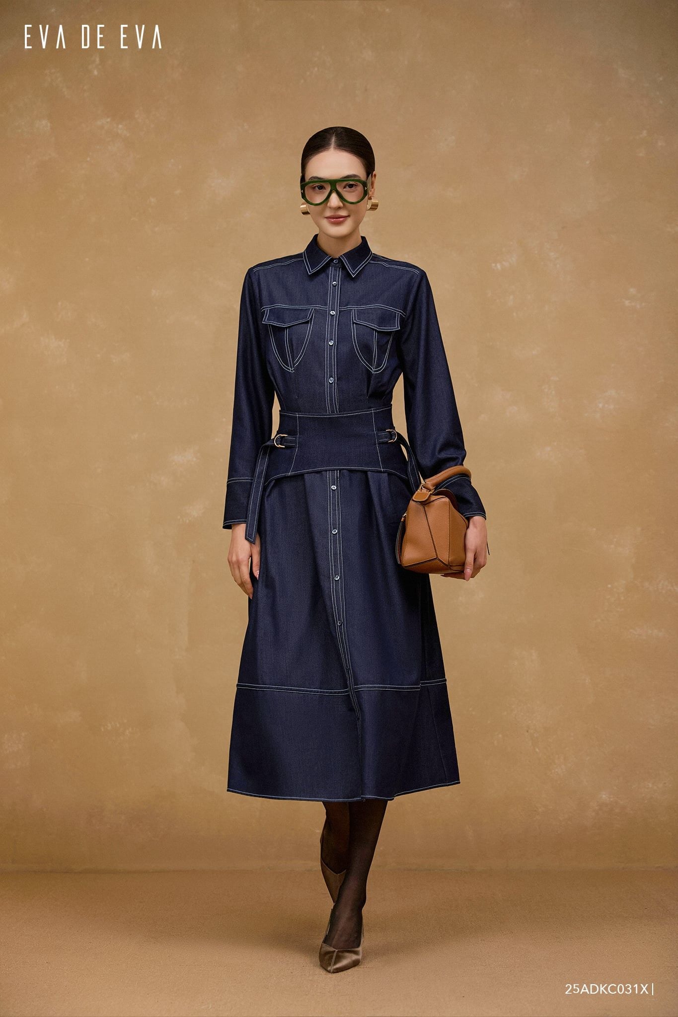  Đầm tay dài,  25ADKC031X đi kèm 25ATLC001X 