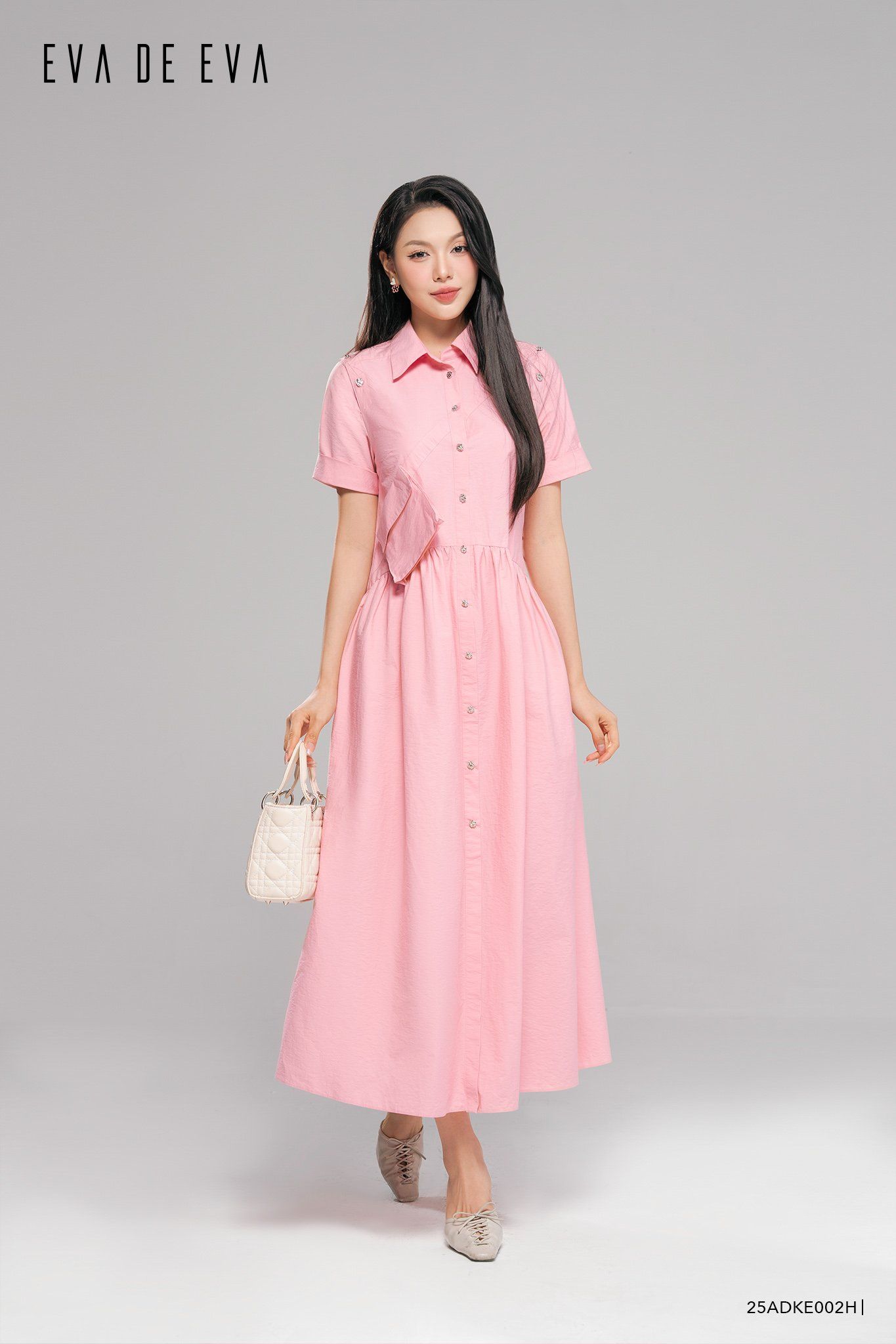 Đầm tay ngắn,  25ADKE002H 