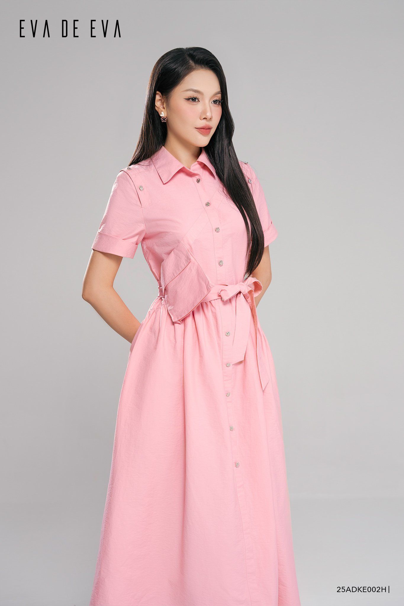  Đầm tay ngắn,  25ADKE002H 
