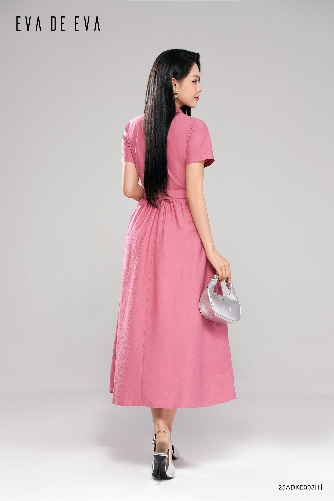  Đầm tay ngắn, Dáng thắt eo 25ADKE003H 