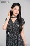 Đầm tay ngắn, Dáng thắt eo 25ADKE007F 