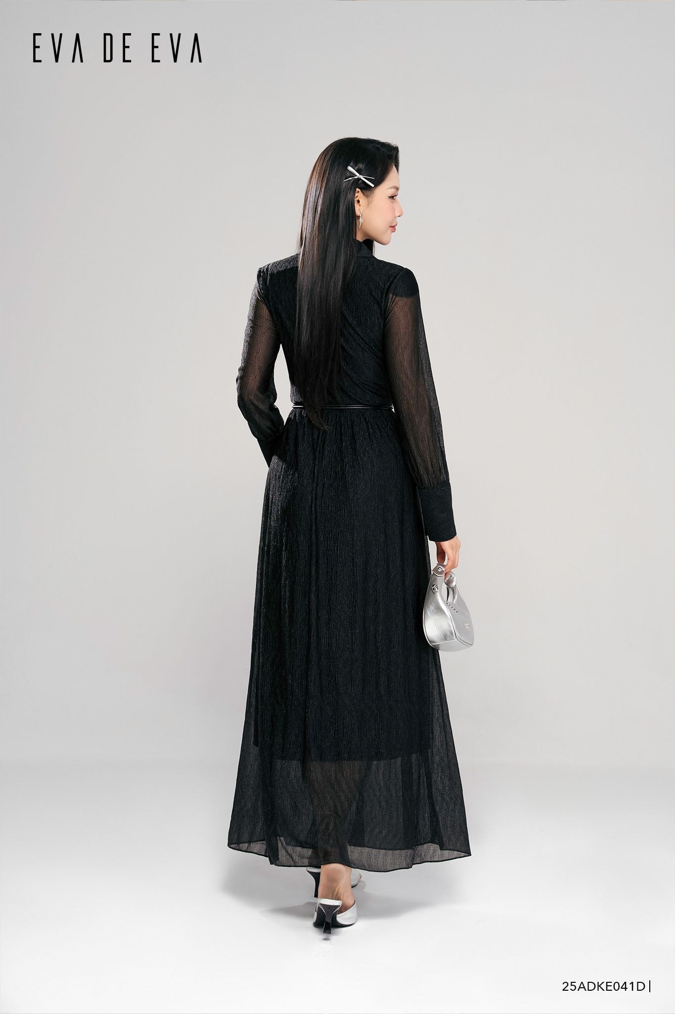  Đầm tay dài, Dáng thắt eo 25ADKE041D 