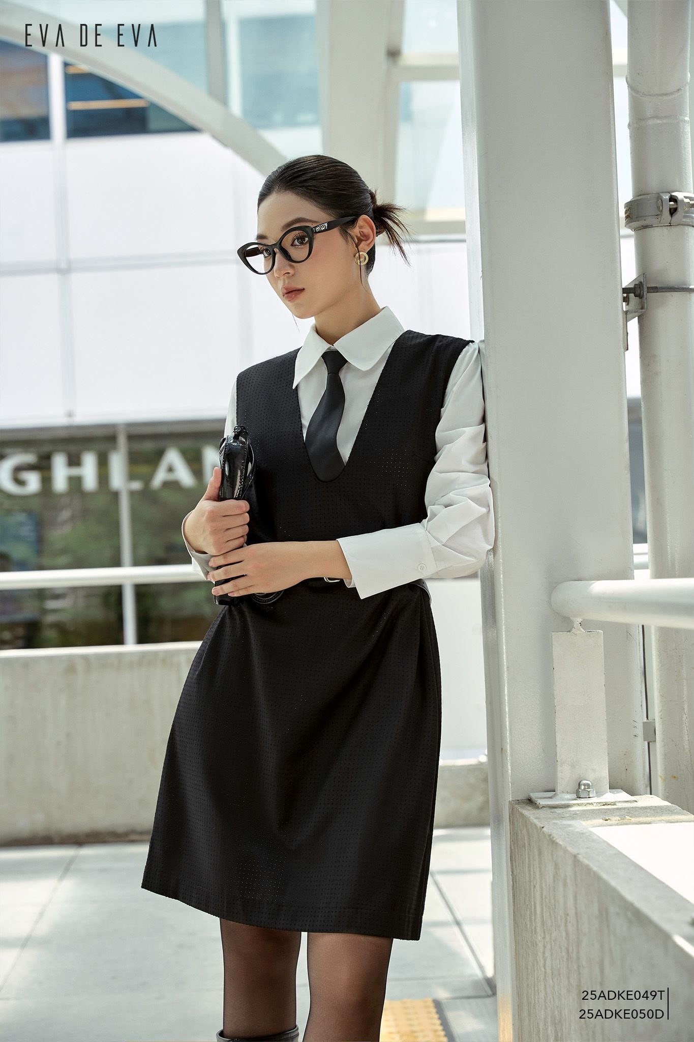  Đầm tay dài,  25ADKE049T kèm 25ADKE050D, TLU25_026D 