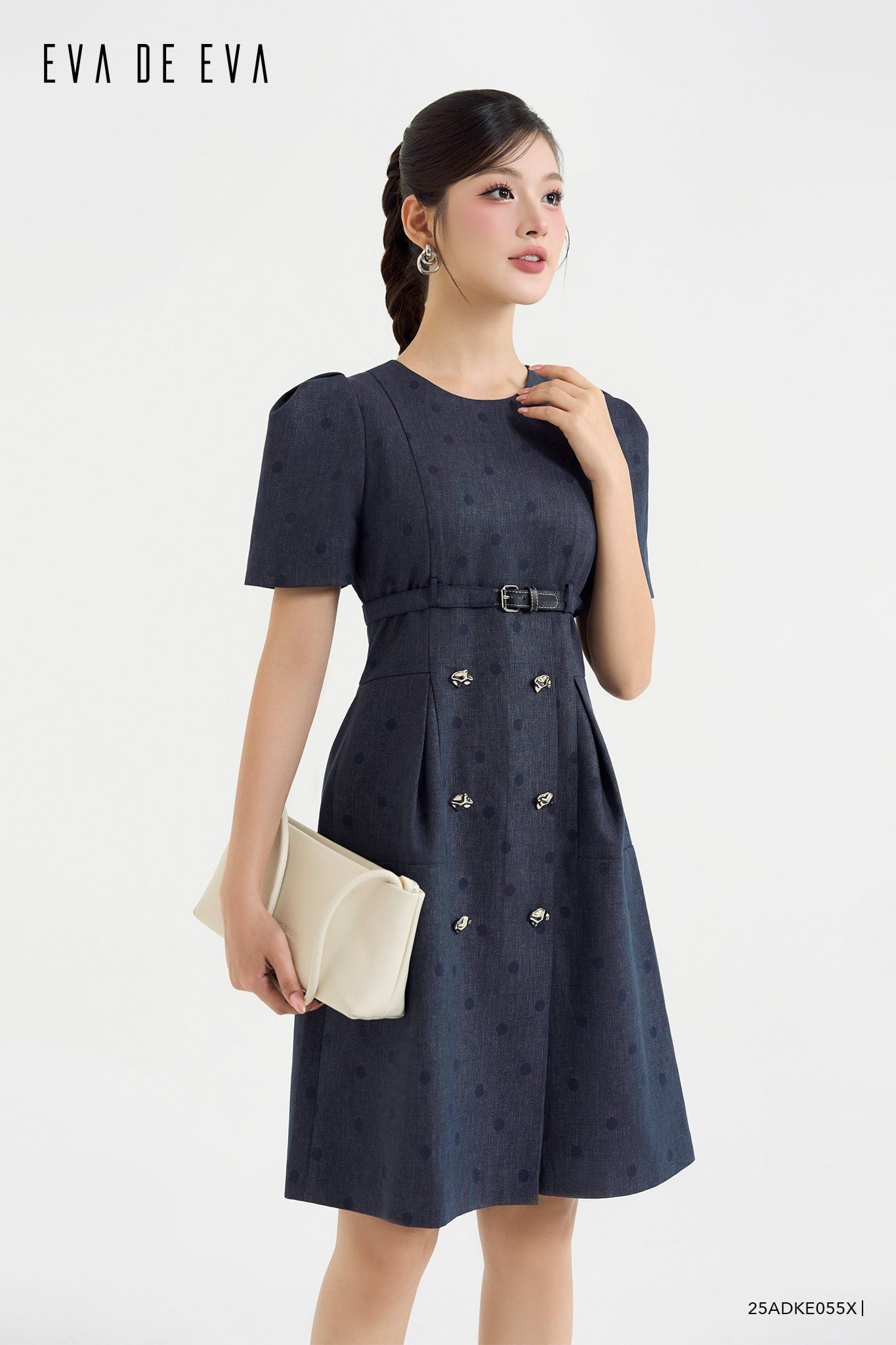  Đầm tay ngắn,  25ADKE055S 