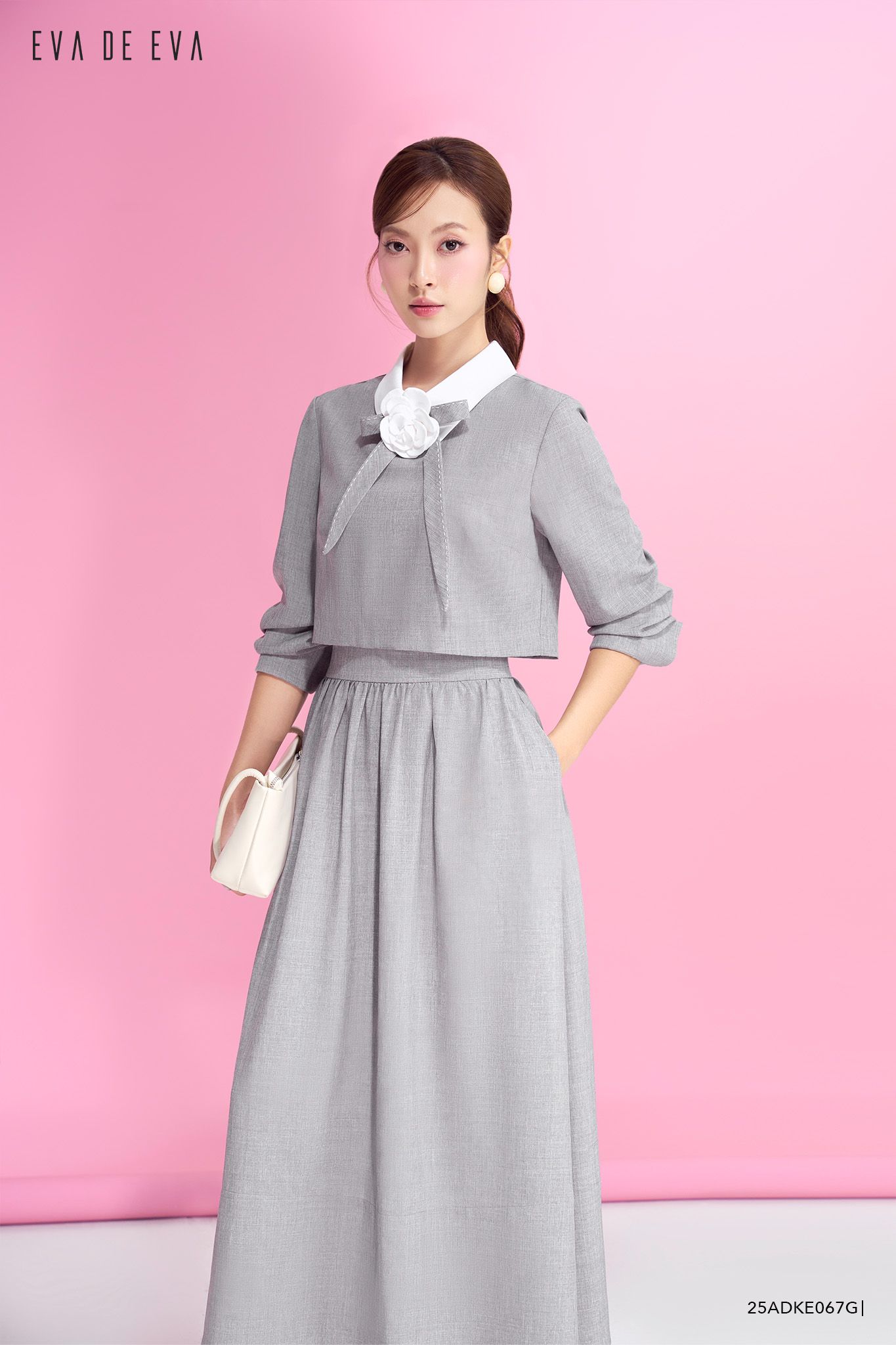  Đầm tay dài, Dáng thắt eo 25ADKE067G 