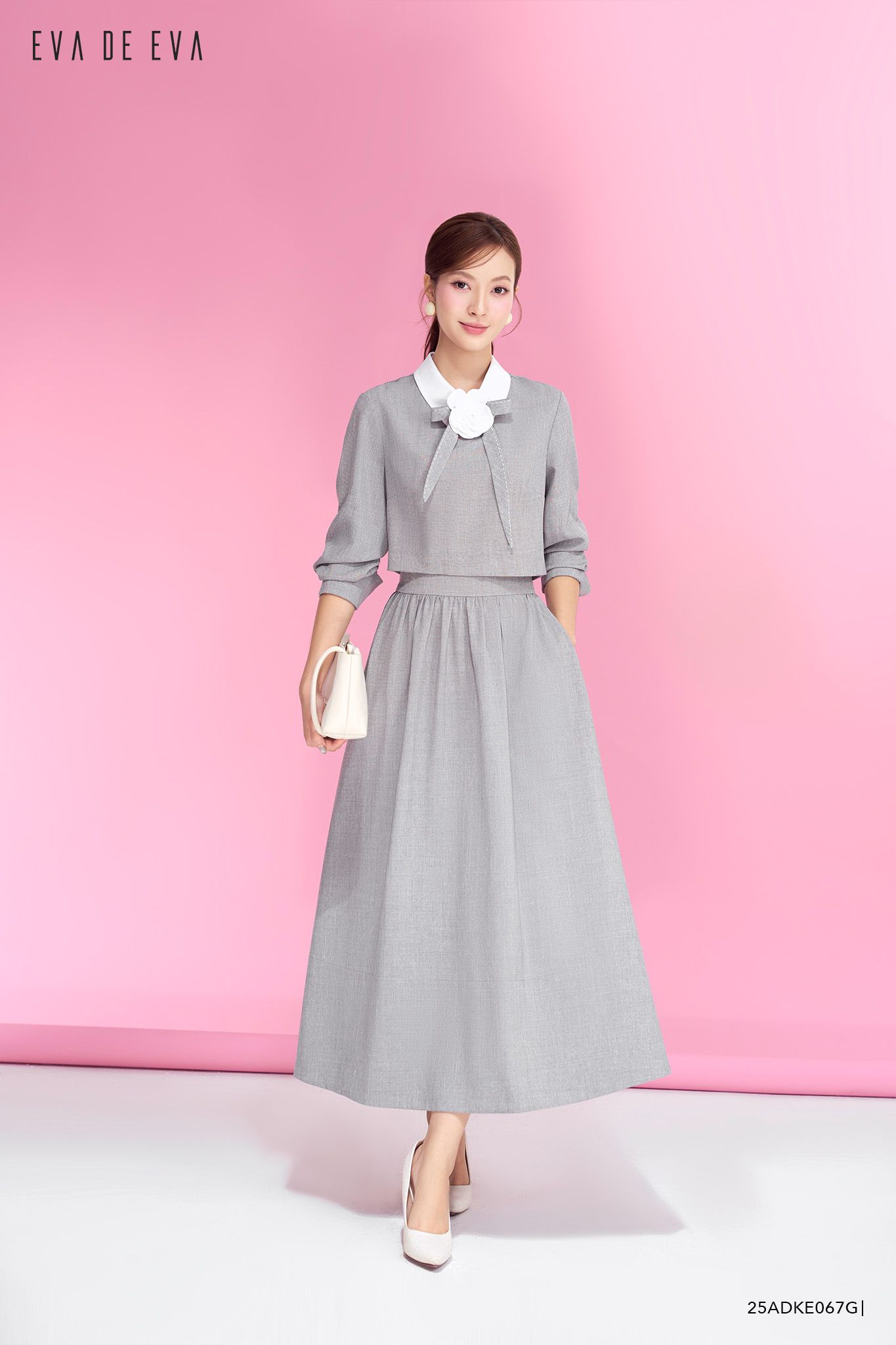  Đầm tay dài, Dáng thắt eo 25ADKE067G 