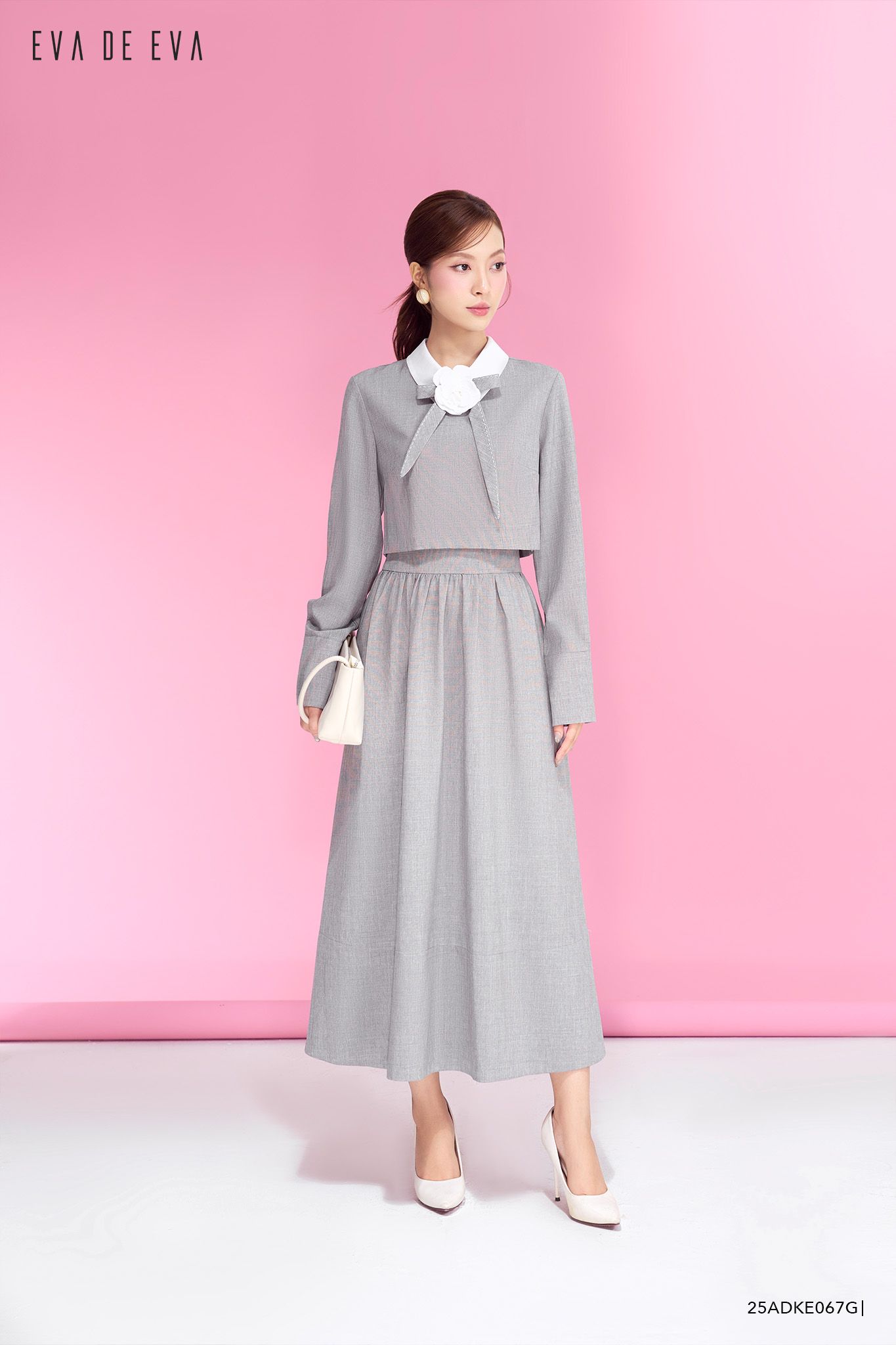  Đầm tay dài, Dáng thắt eo 25ADKE067G 