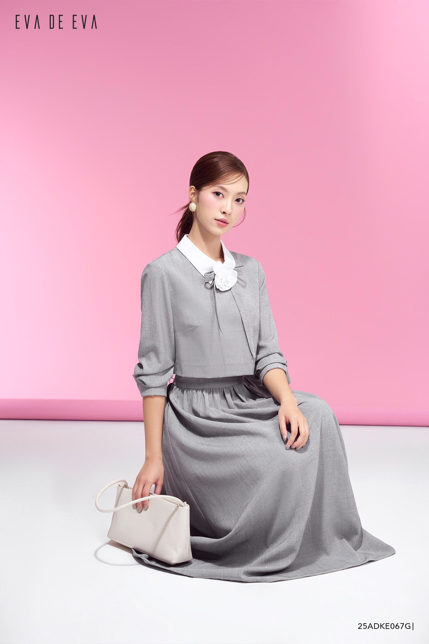  Đầm tay dài, Dáng thắt eo 25ADKE067G 