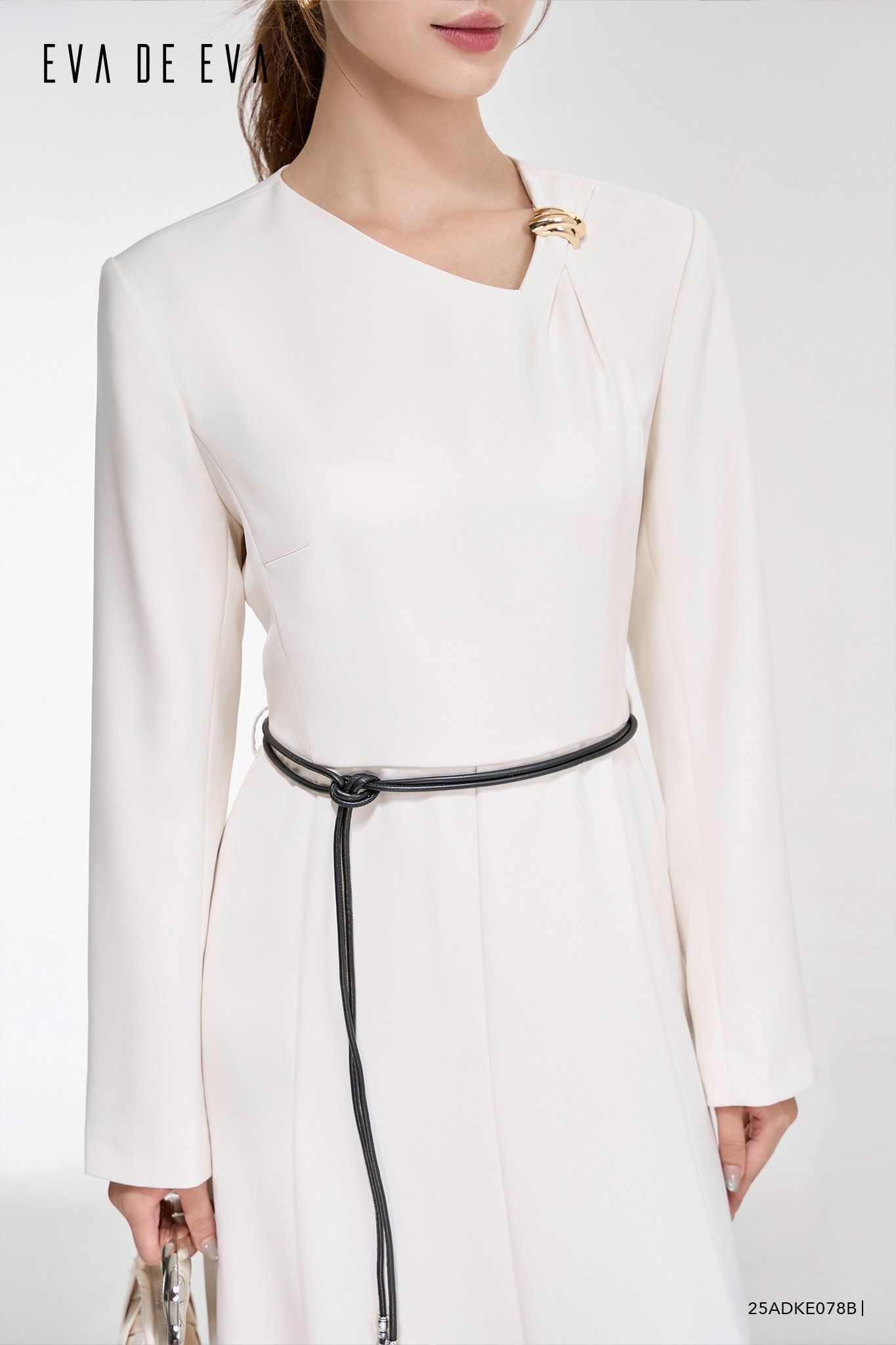  Đầm tay dài, Dáng thắt eo 25ADKE078B 