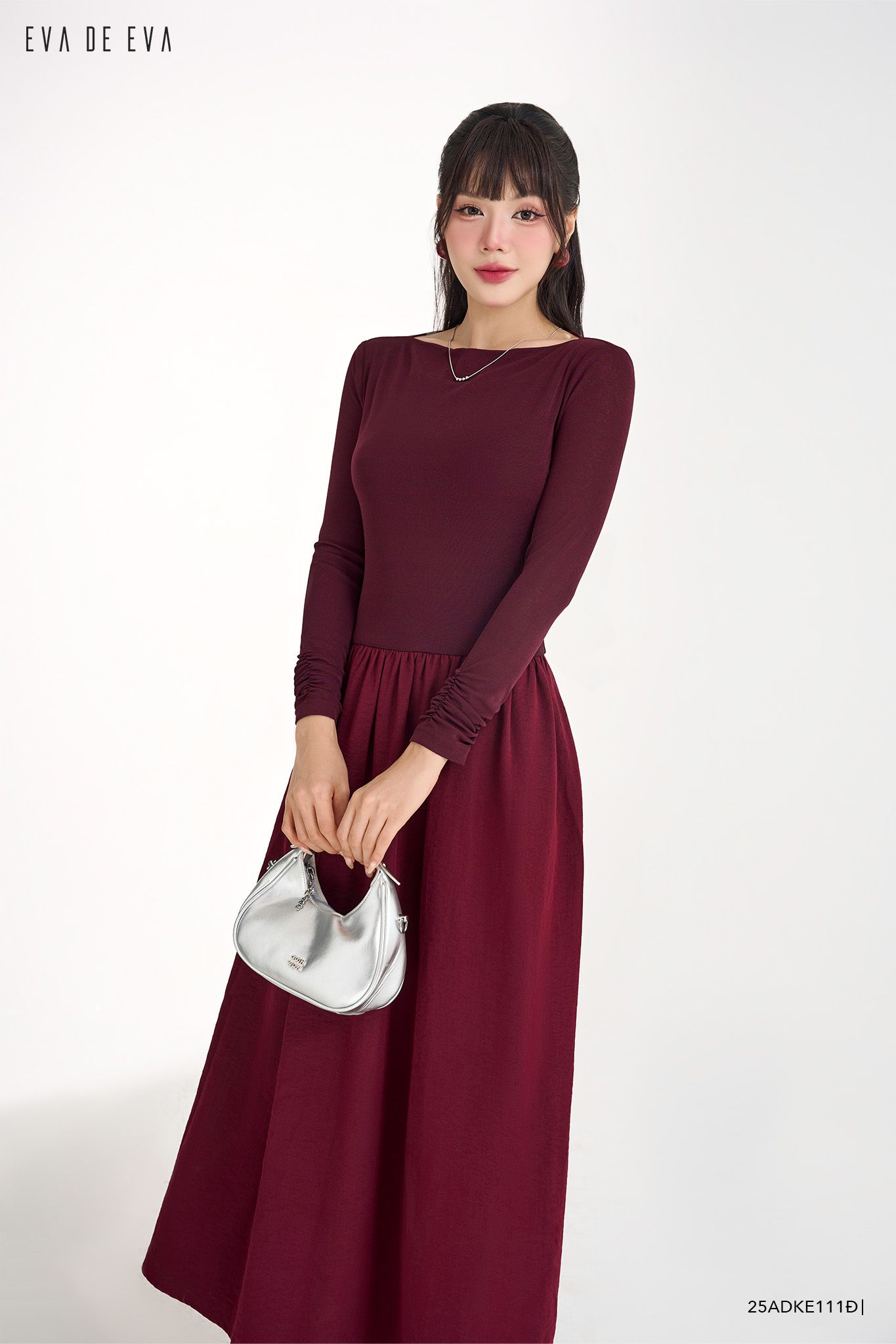  Đầm tay dài,  25ADKE111Đ 