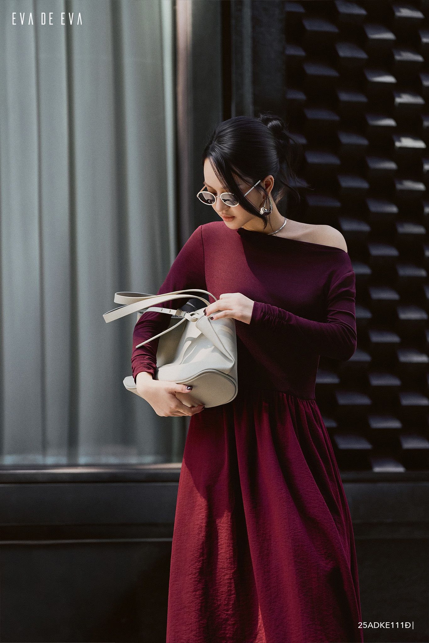  Đầm tay dài,  25ADKE111Đ 