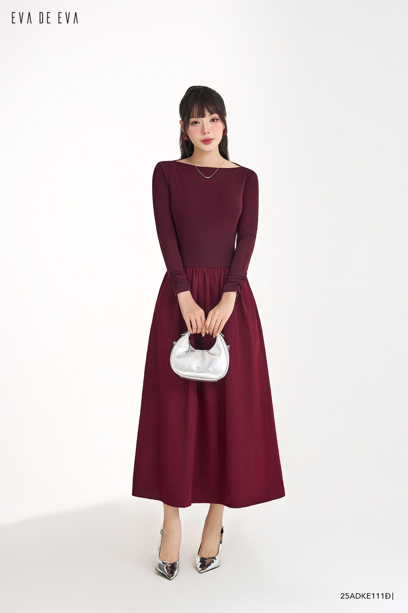  Đầm tay dài,  25ADKE111Đ 