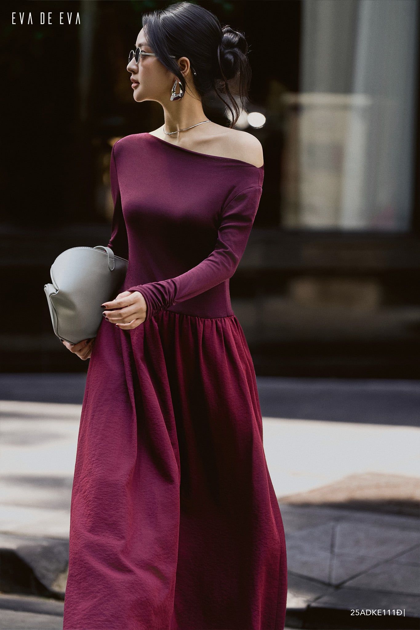  Đầm tay dài,  25ADKE111Đ 