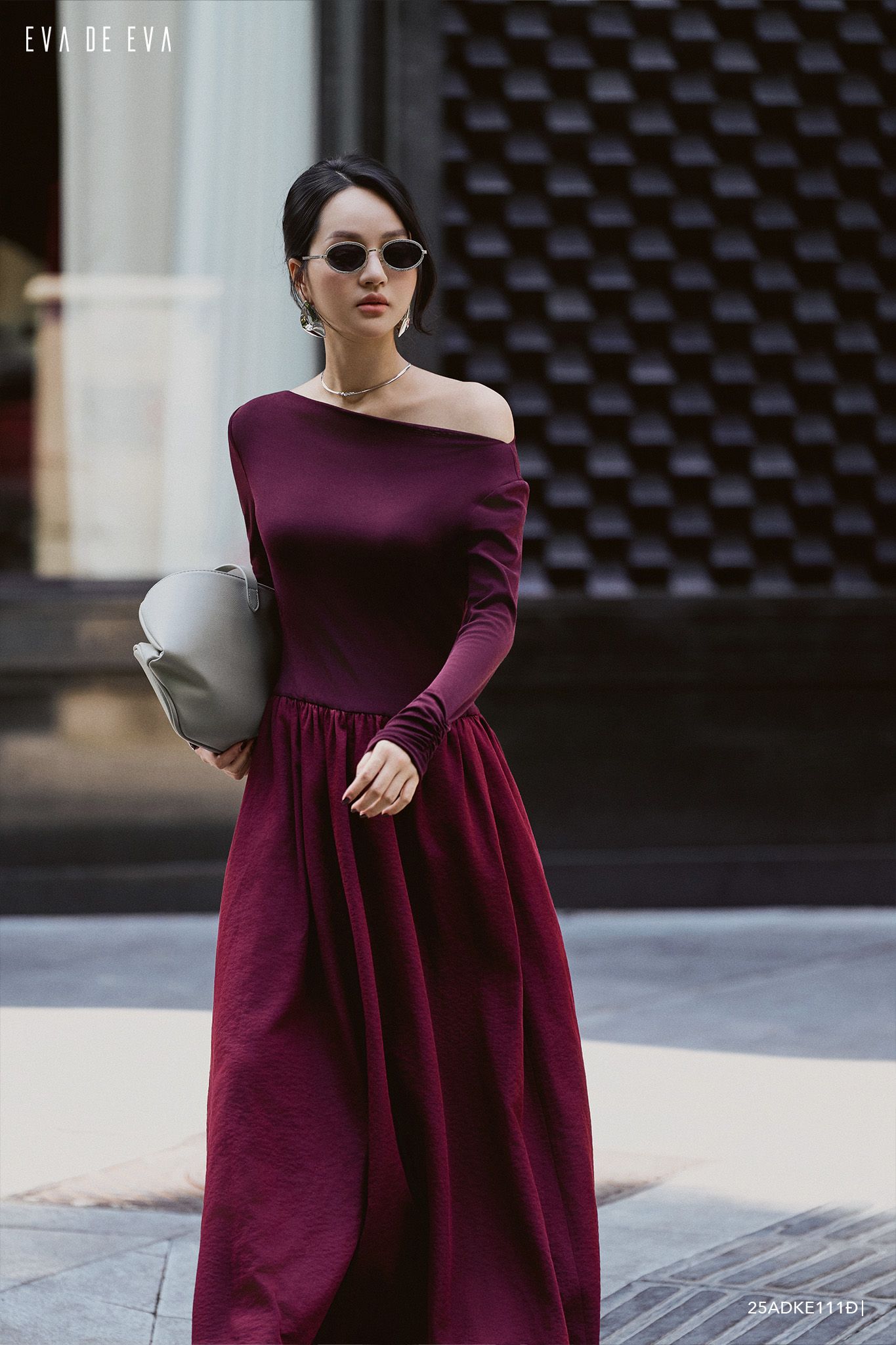  Đầm tay dài,  25ADKE111Đ 