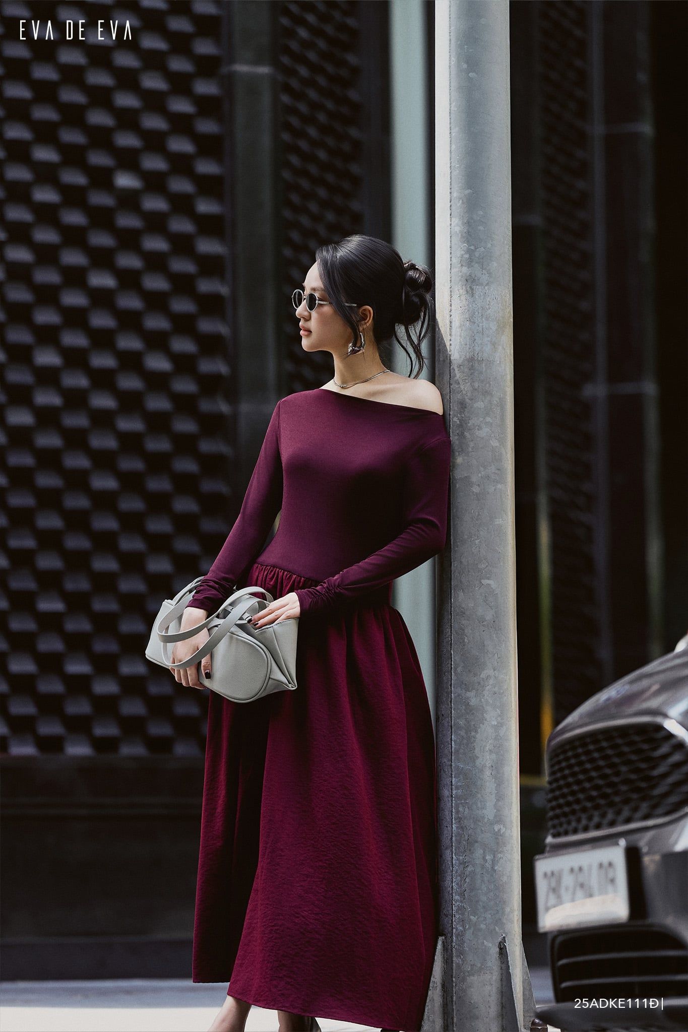  Đầm tay dài,  25ADKE111Đ 