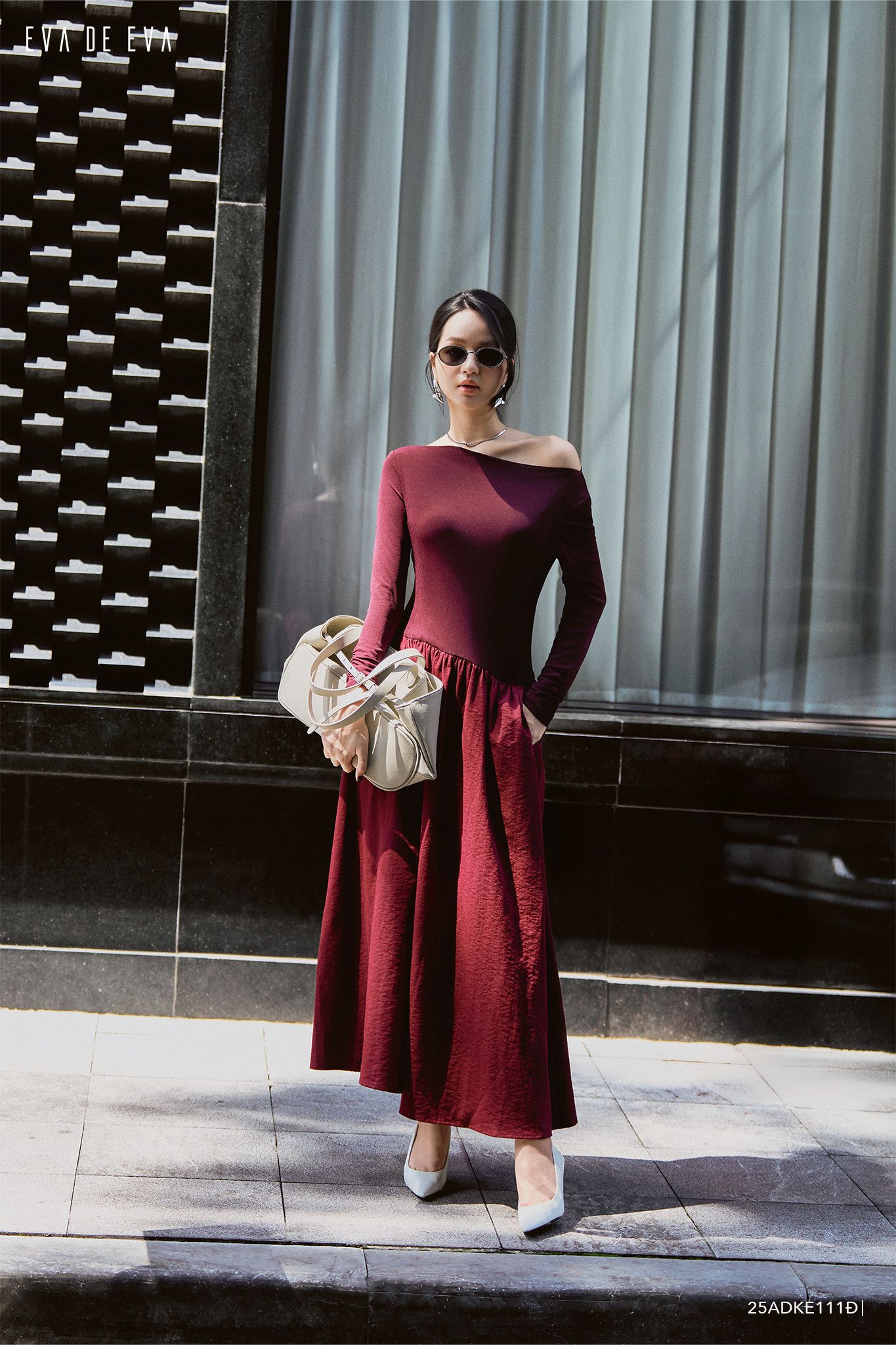  Đầm tay dài,  25ADKE111Đ 