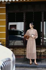  Đầm tay dài, Dáng thắt eo 25ADKE113K 