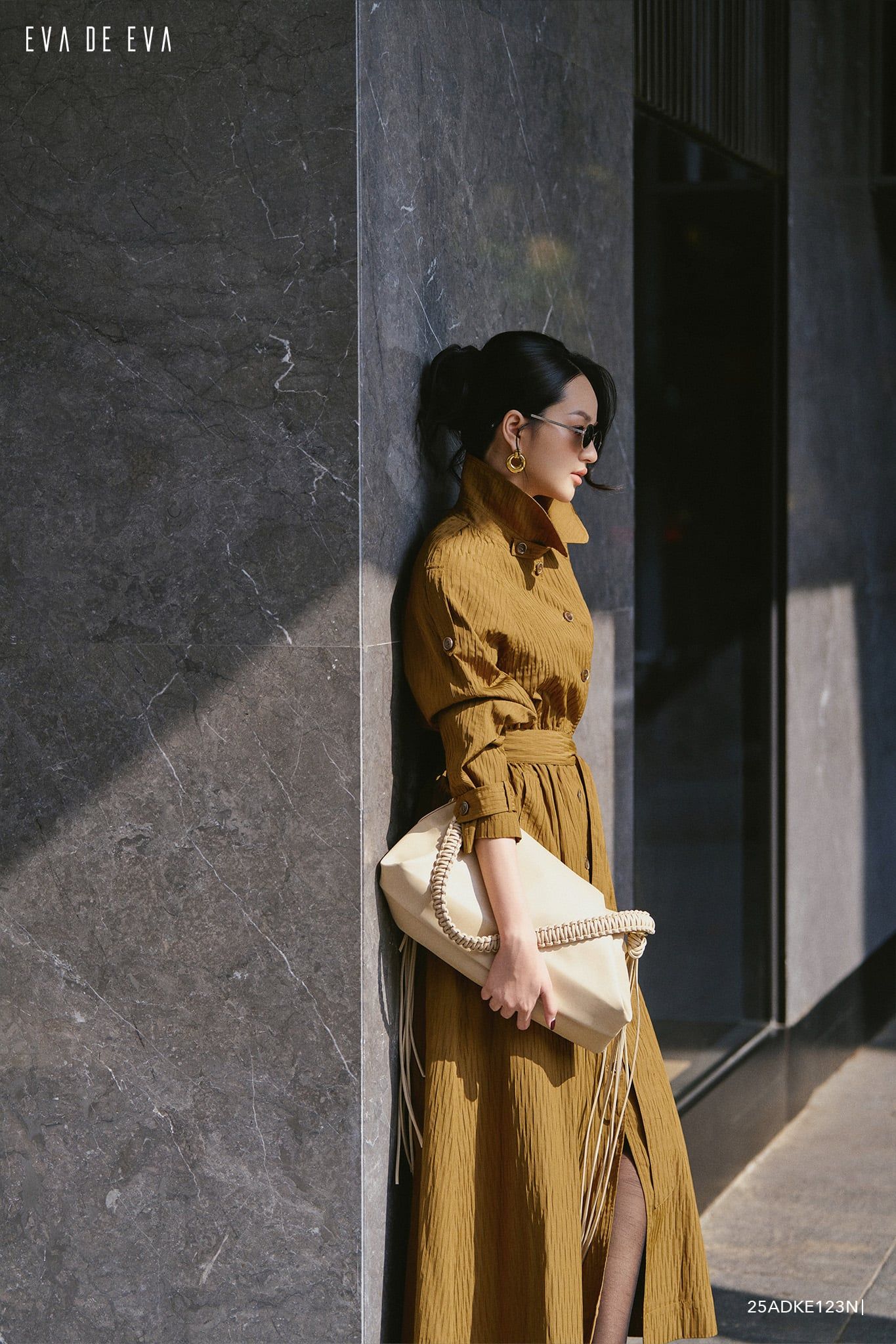  Đầm tay dài, Dáng thắt eo 25ADKE123N 