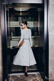  Đầm trễ vai, Dáng thắt eo 25ADKE126F đi kèm TLU25_040 D 
