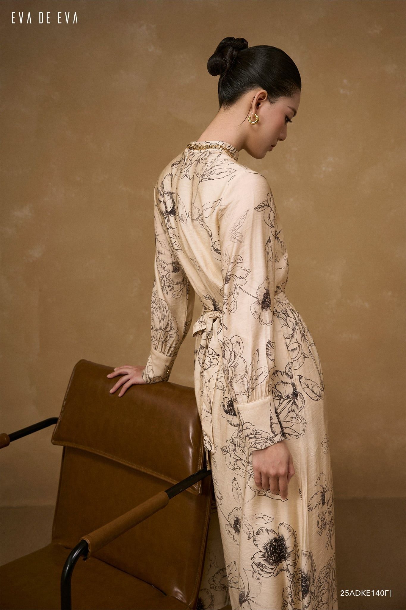  Đầm tay dài, Dáng thắt eo 25ADKE140F 