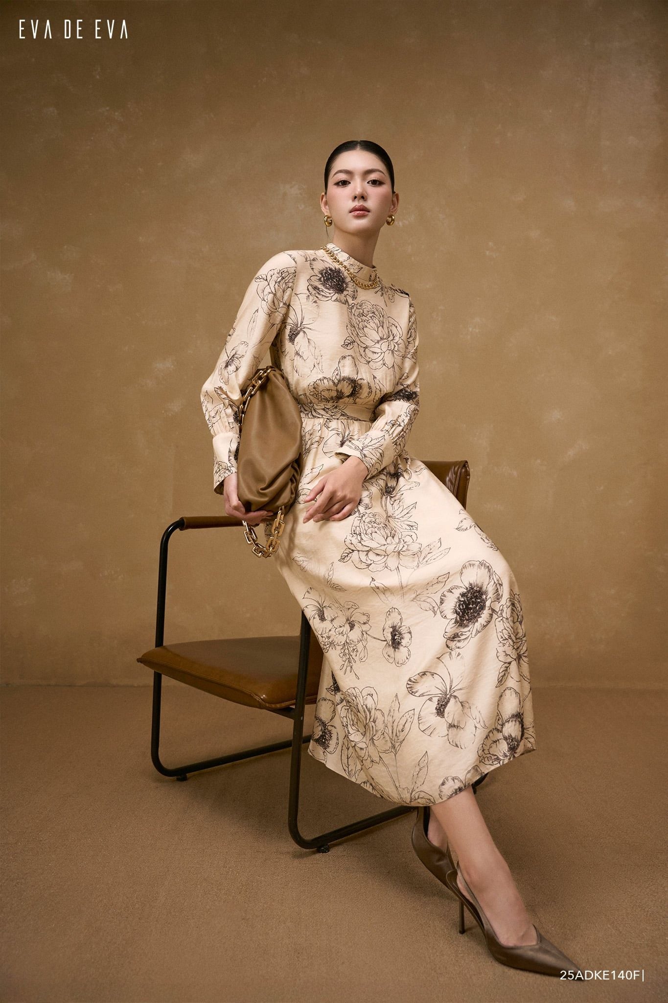  Đầm tay dài, Dáng thắt eo 25ADKE140F 