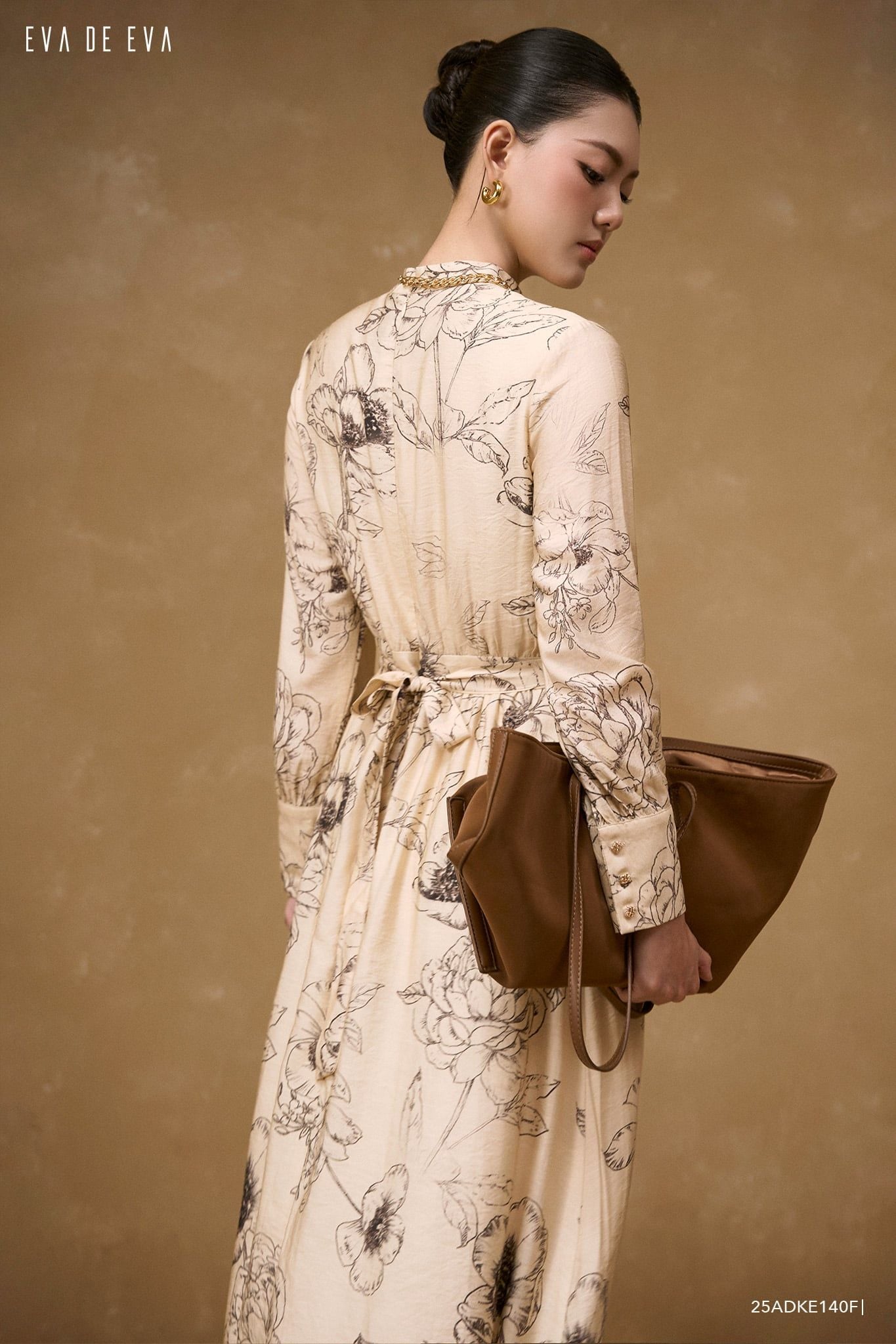  Đầm tay dài, Dáng thắt eo 25ADKE140F 