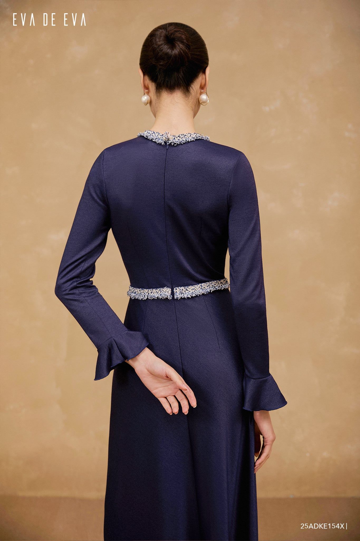  Đầm tay dài, Dáng thắt eo 25ADKE154X 