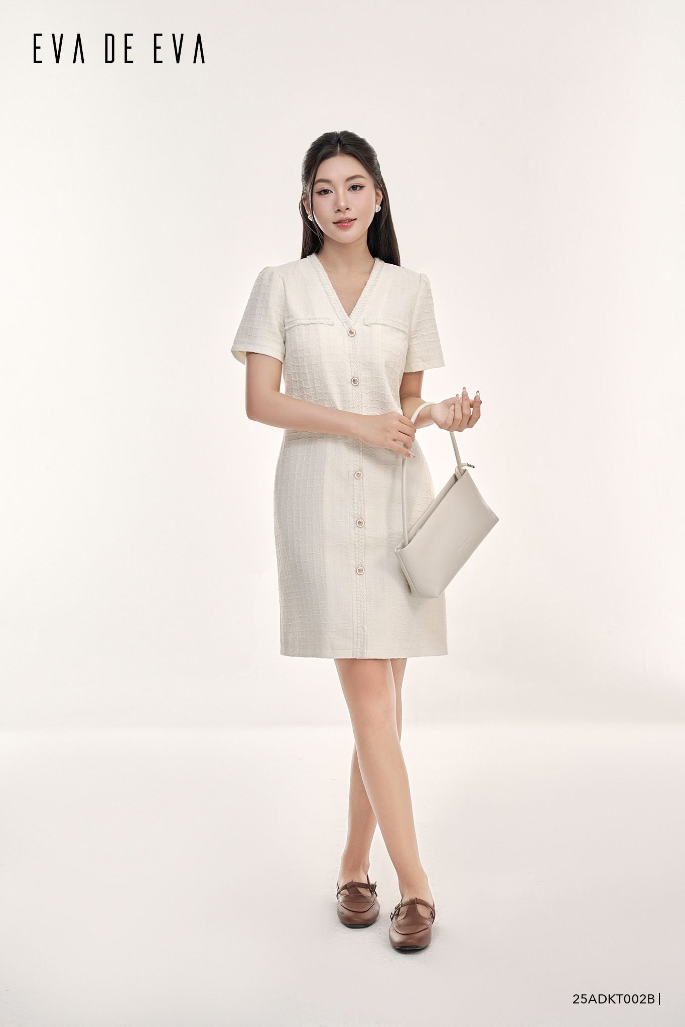  Đầm tay ngắn,  25ADKT002B 