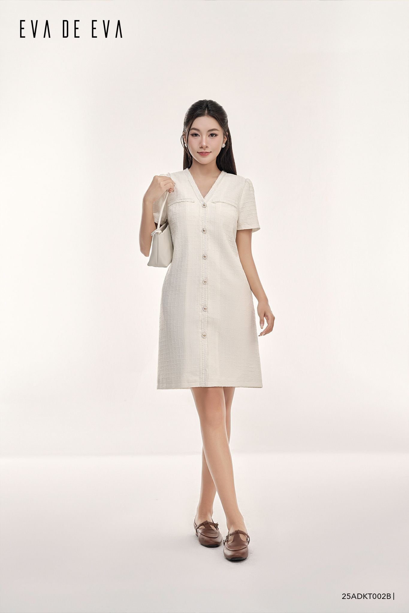  Đầm tay ngắn,  25ADKT002B 