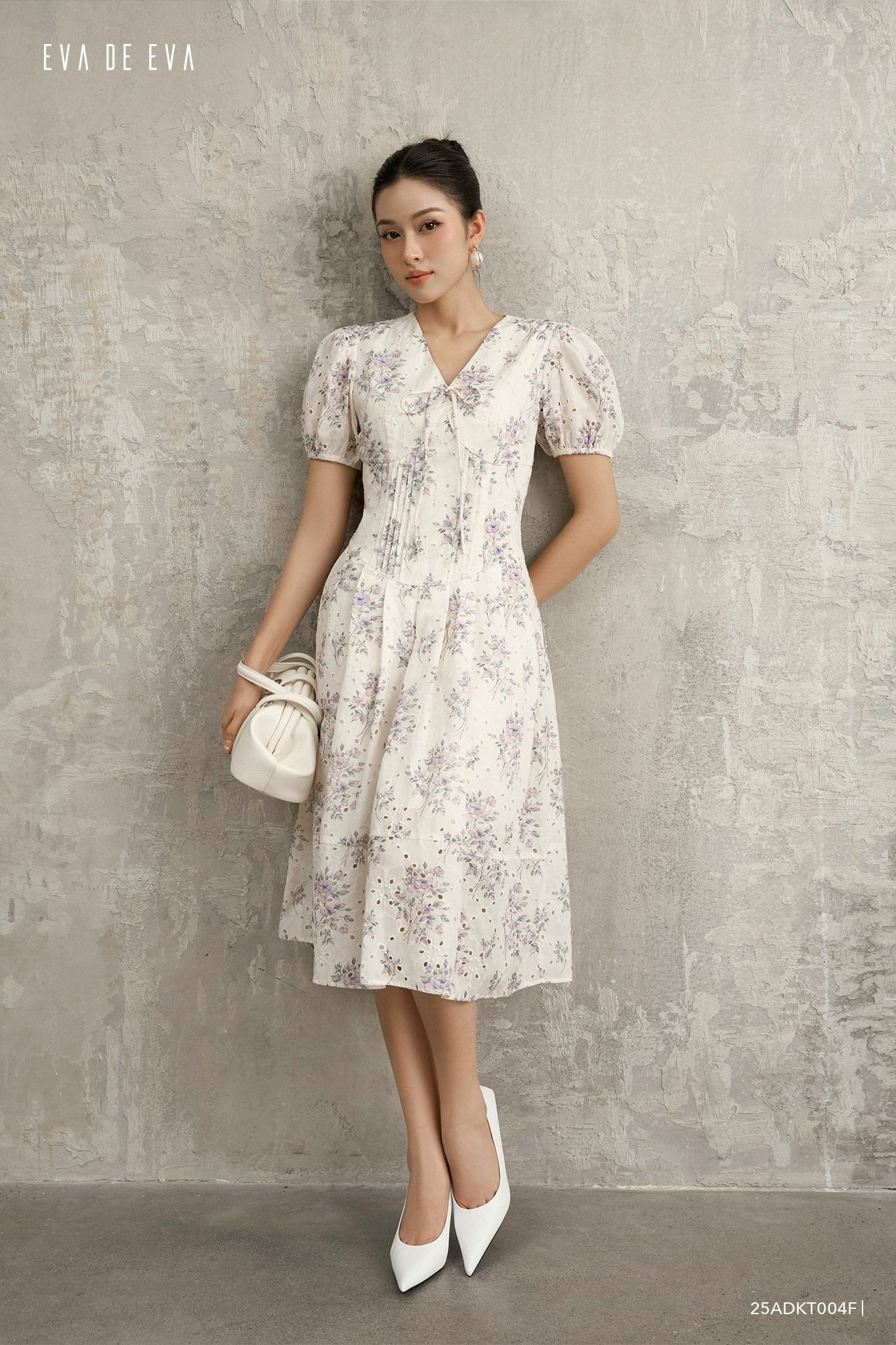  Đầm tay ngắn,  25ADKT004F 