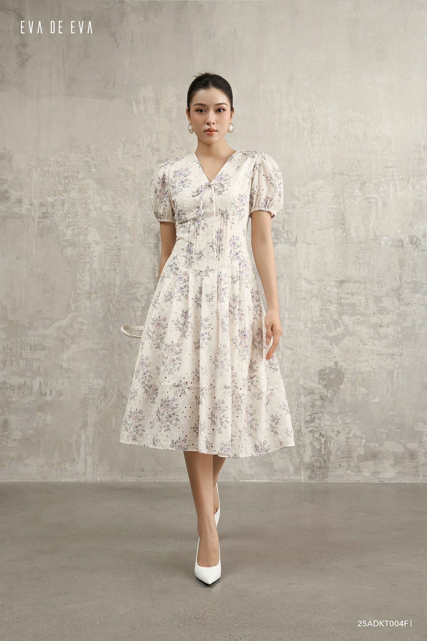  Đầm tay ngắn,  25ADKT004F 