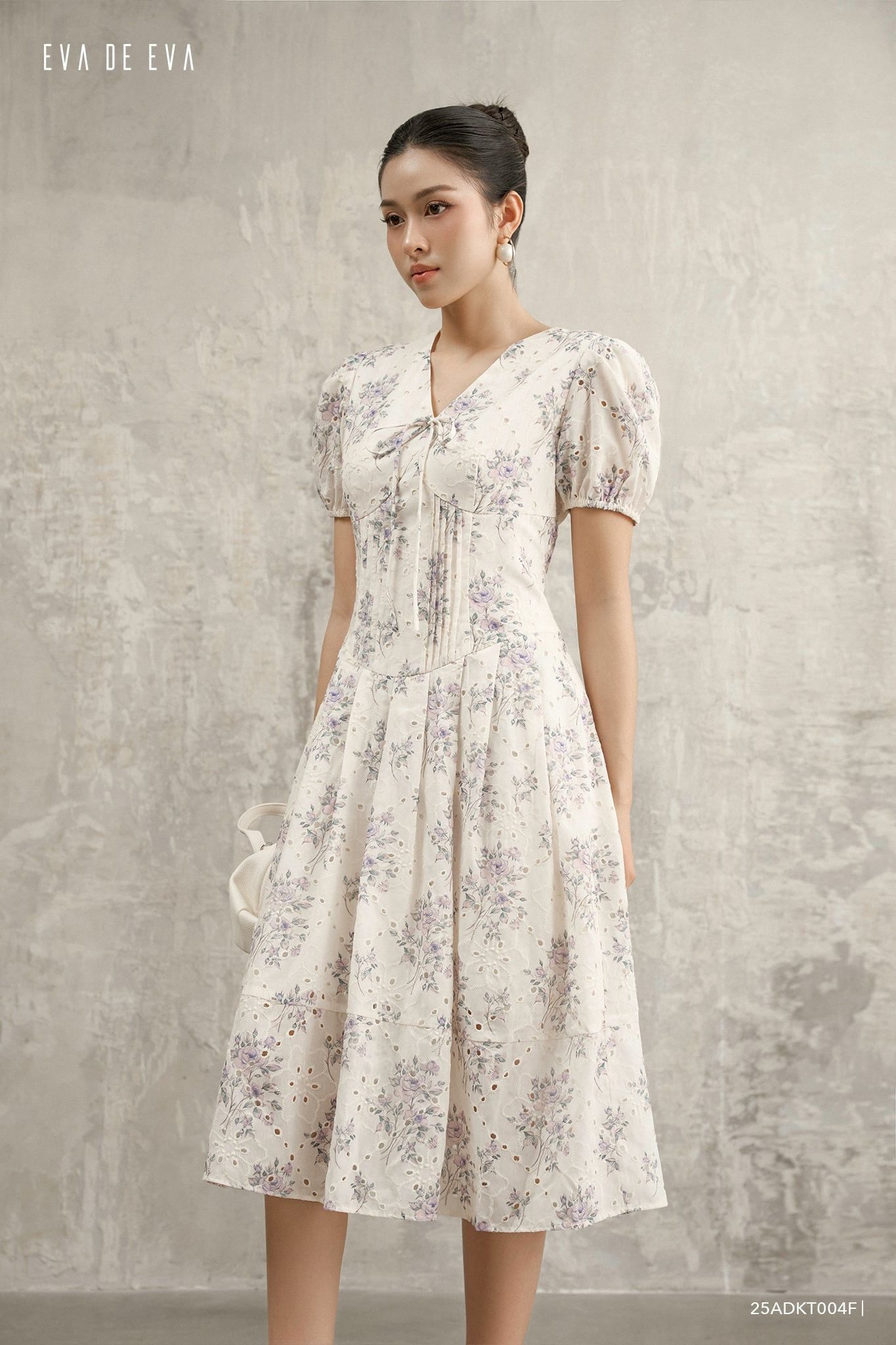  Đầm tay ngắn,  25ADKT004F 