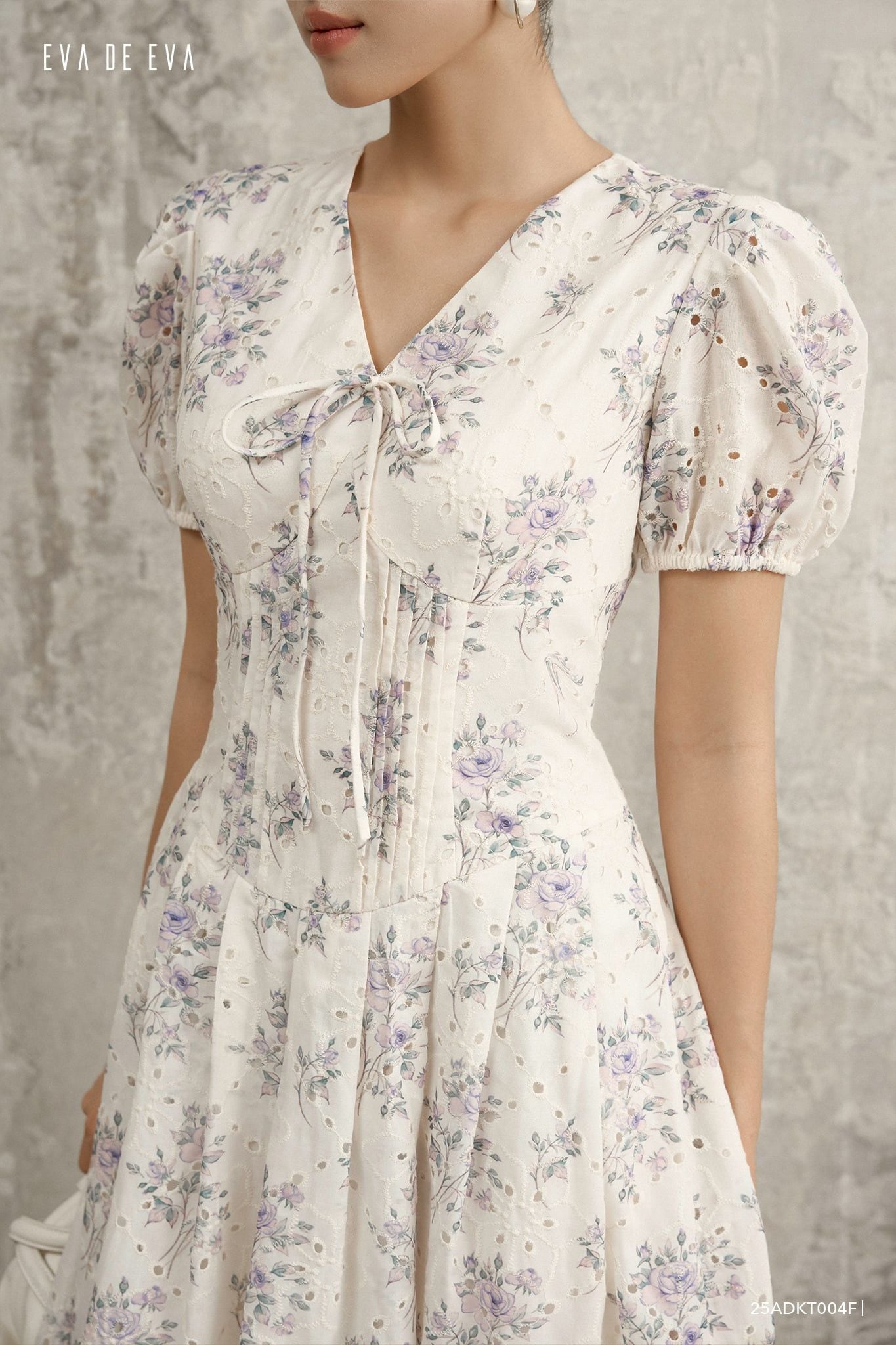  Đầm tay ngắn,  25ADKT004F 