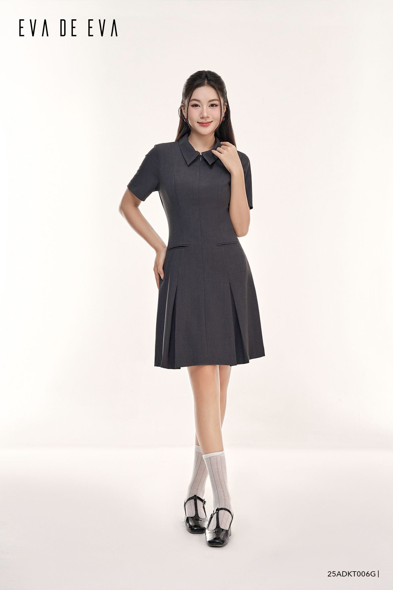  Đầm tay ngắn,  25ADKT006G 