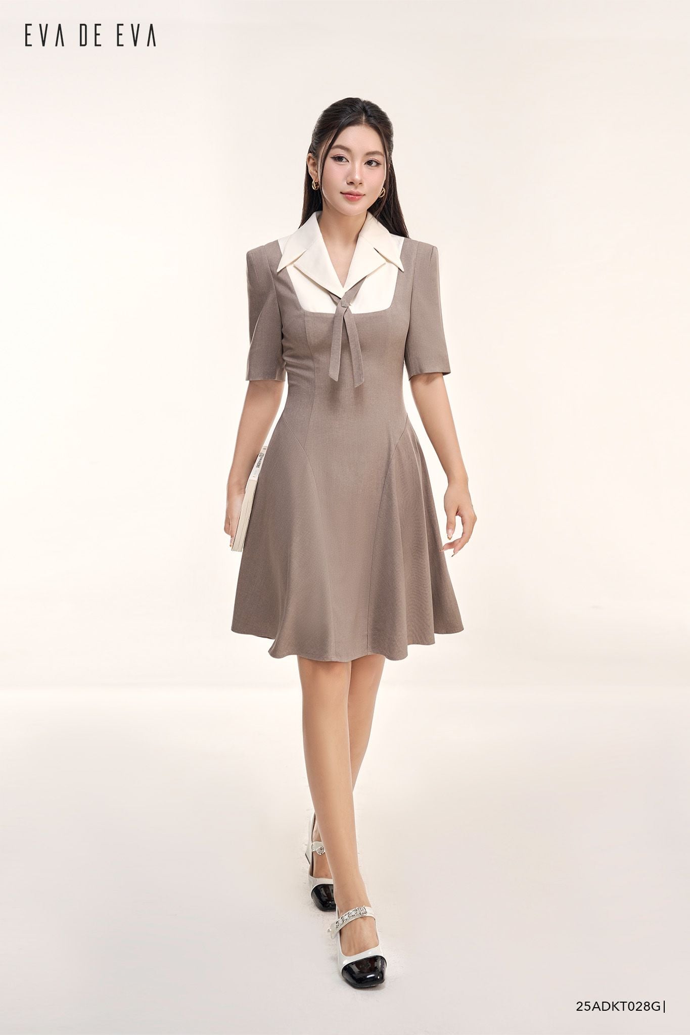  Đầm tay ngắn,  25ADKT028G 