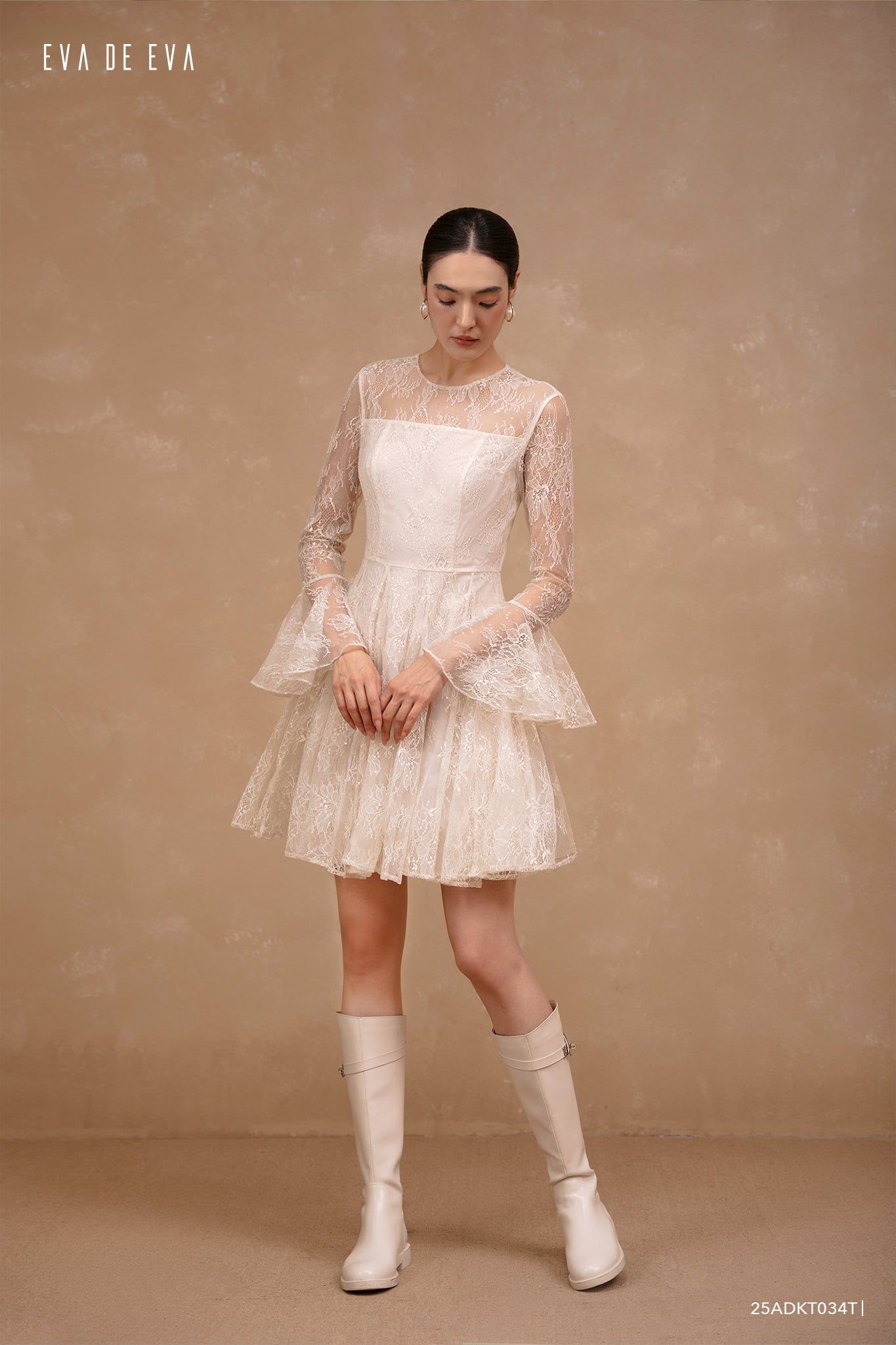  Đầm tay dài, Dáng xòe 25ADKT034B 