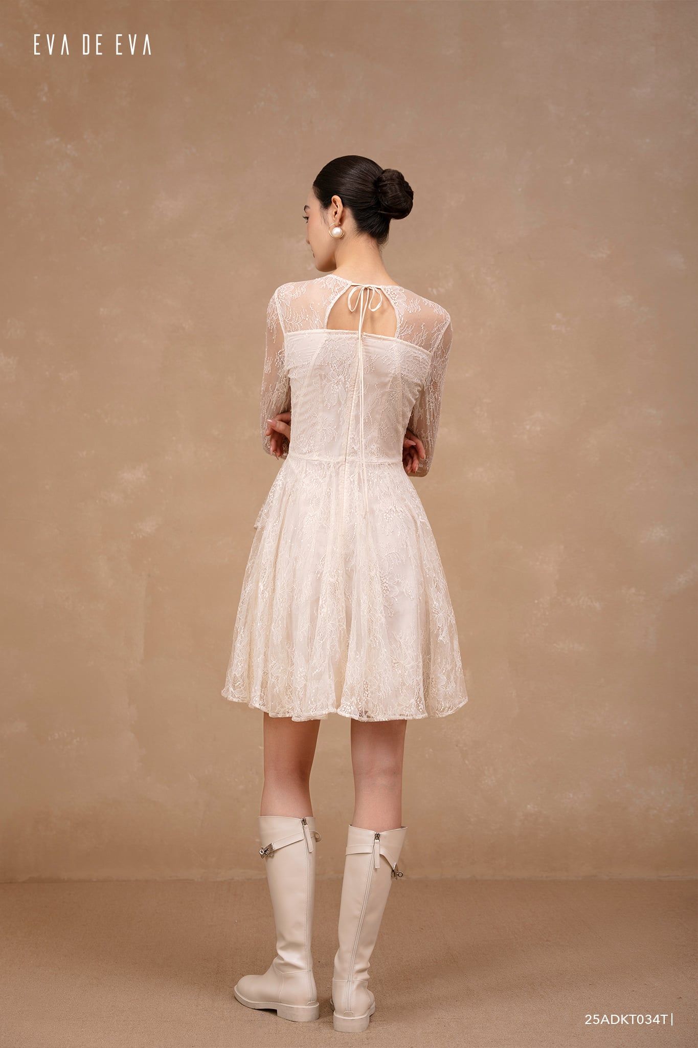  Đầm tay dài, Dáng xòe 25ADKT034B 