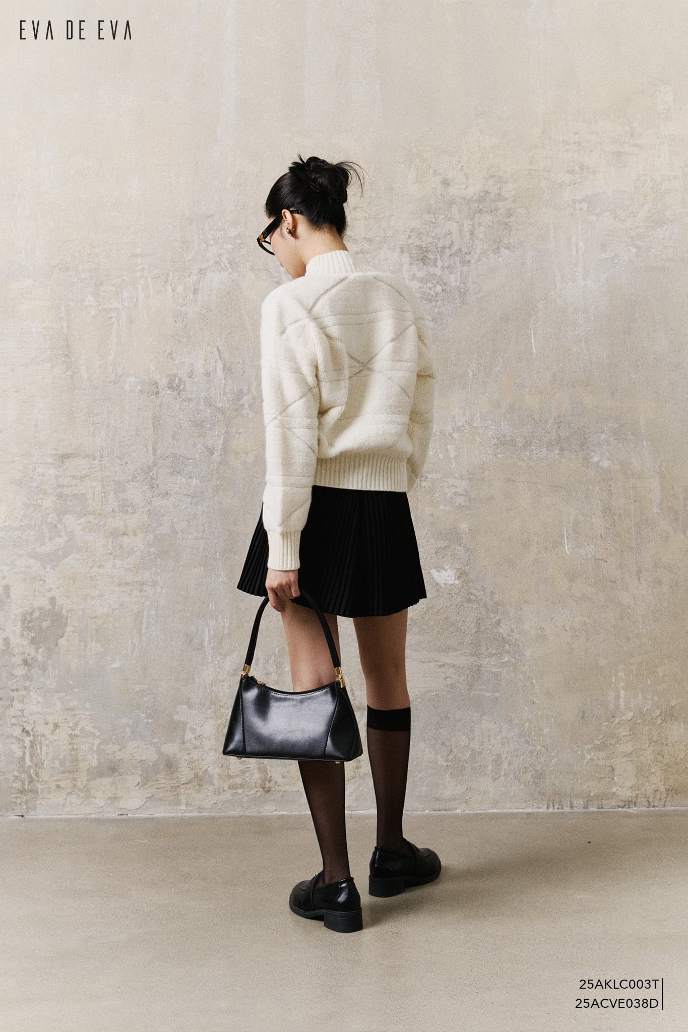  Chân váy Mini, Xếp ly 25ACVE038D 