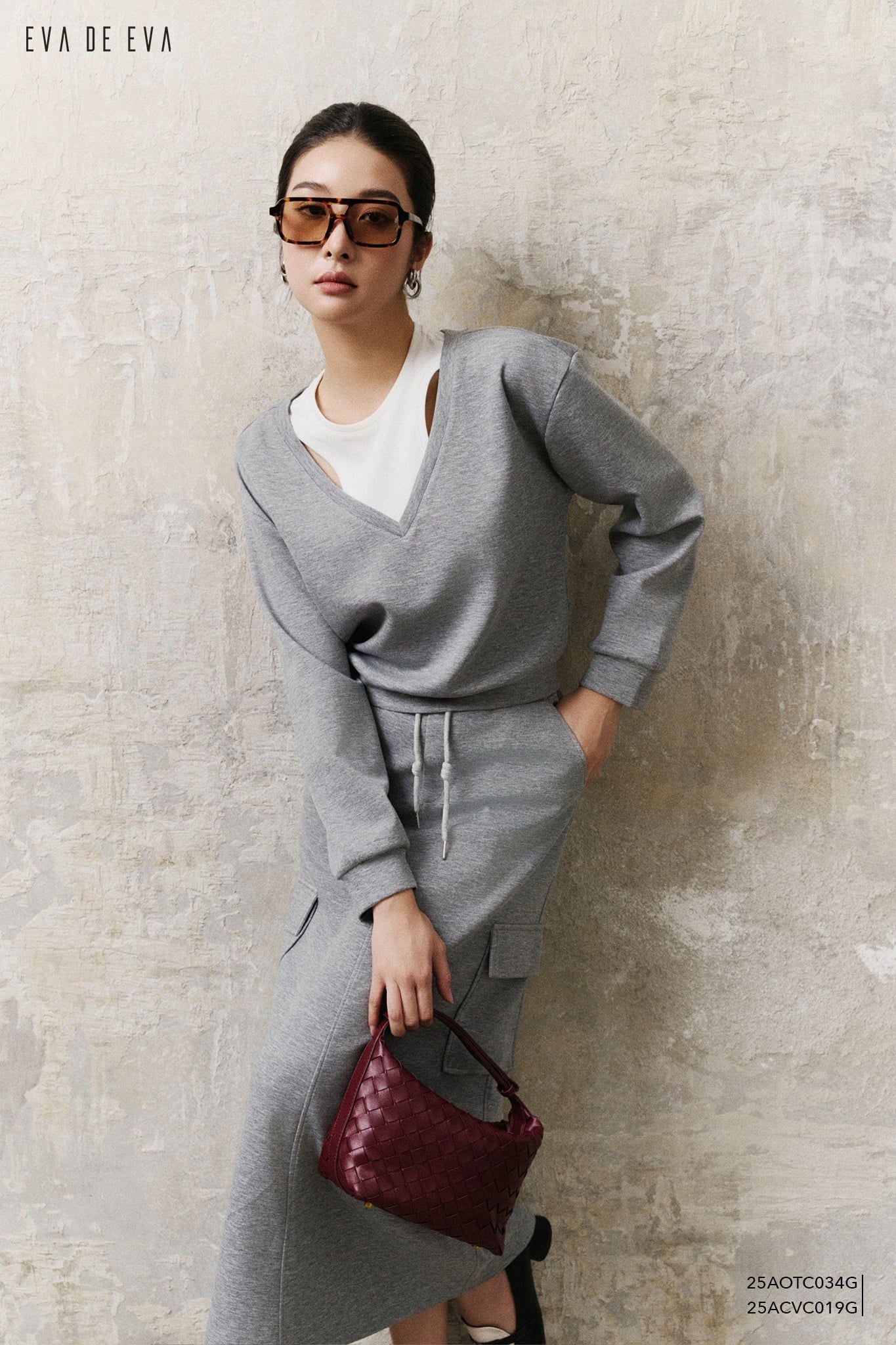  Chân váy Midi,  25ACVC019G 