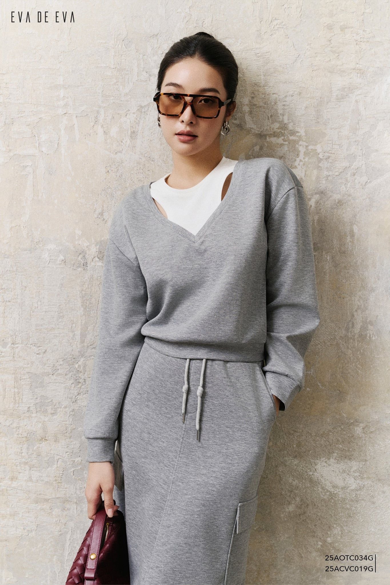  Chân váy Midi,  25ACVC019G 