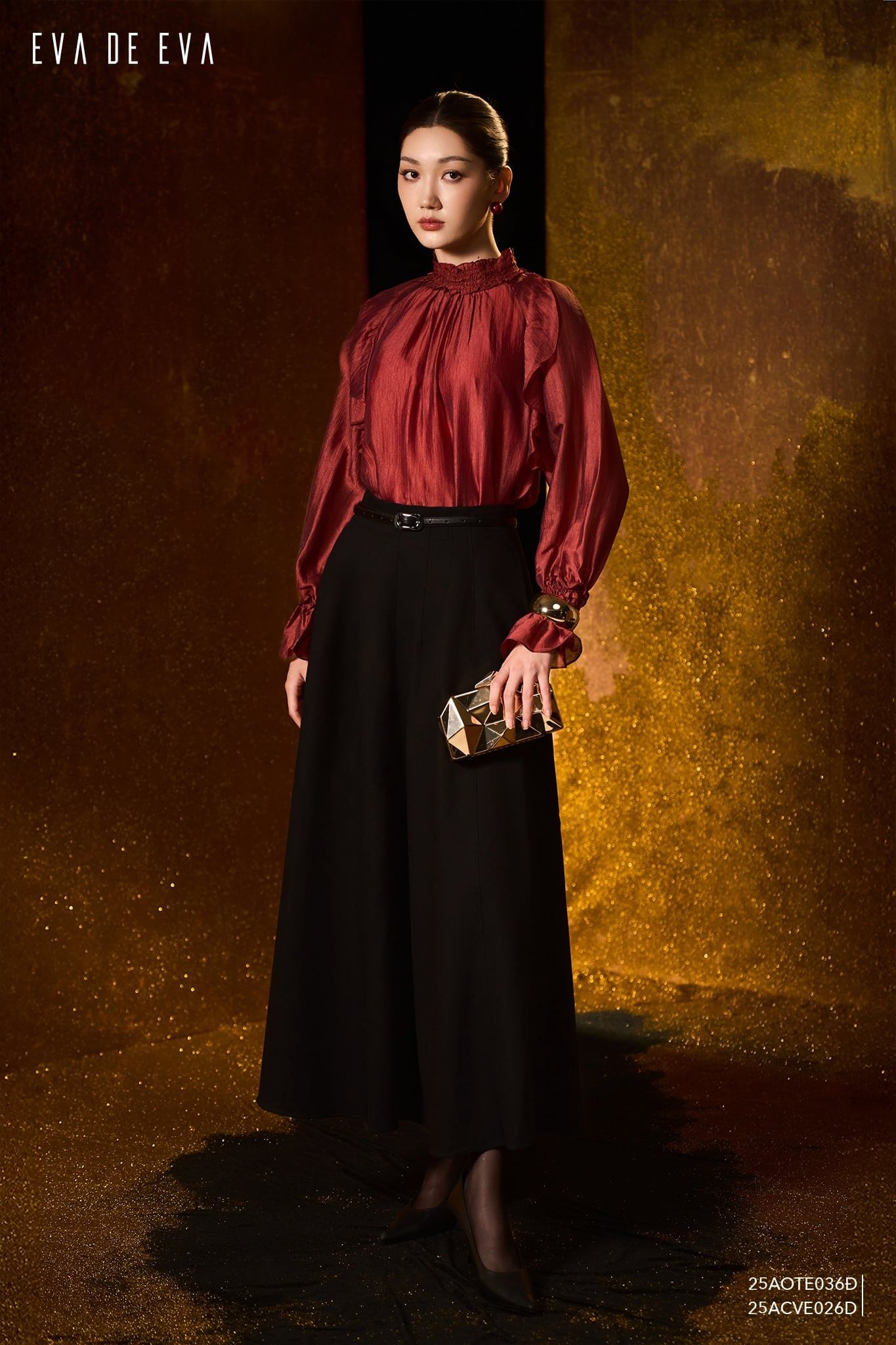  Chân váy Midi, Dáng xòe 25ACVE026D 