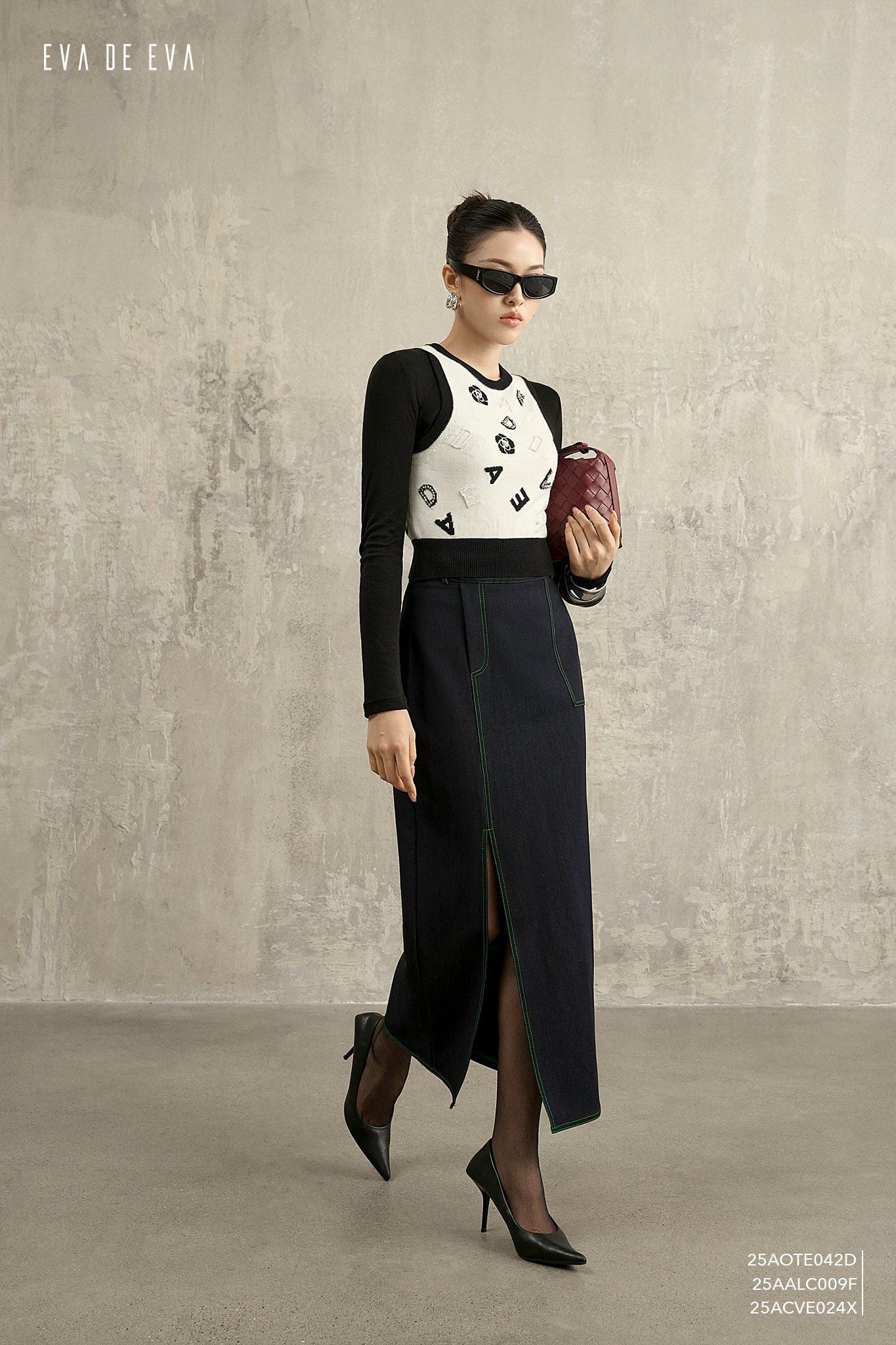  Áo len sát nách,  25AALC009F 