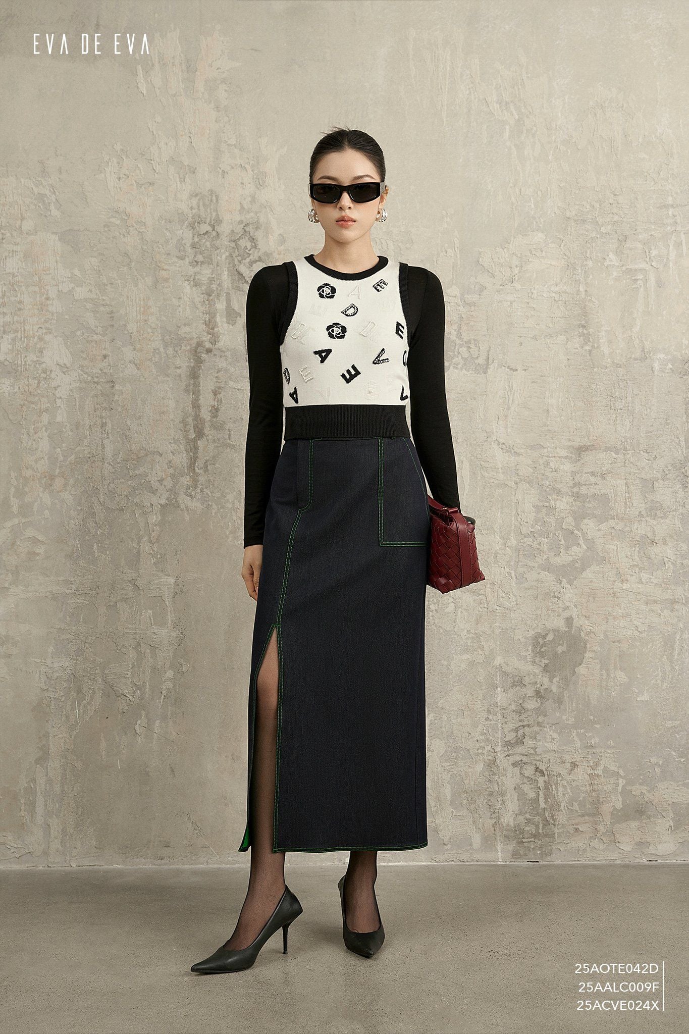  Áo len sát nách,  25AALC009F 