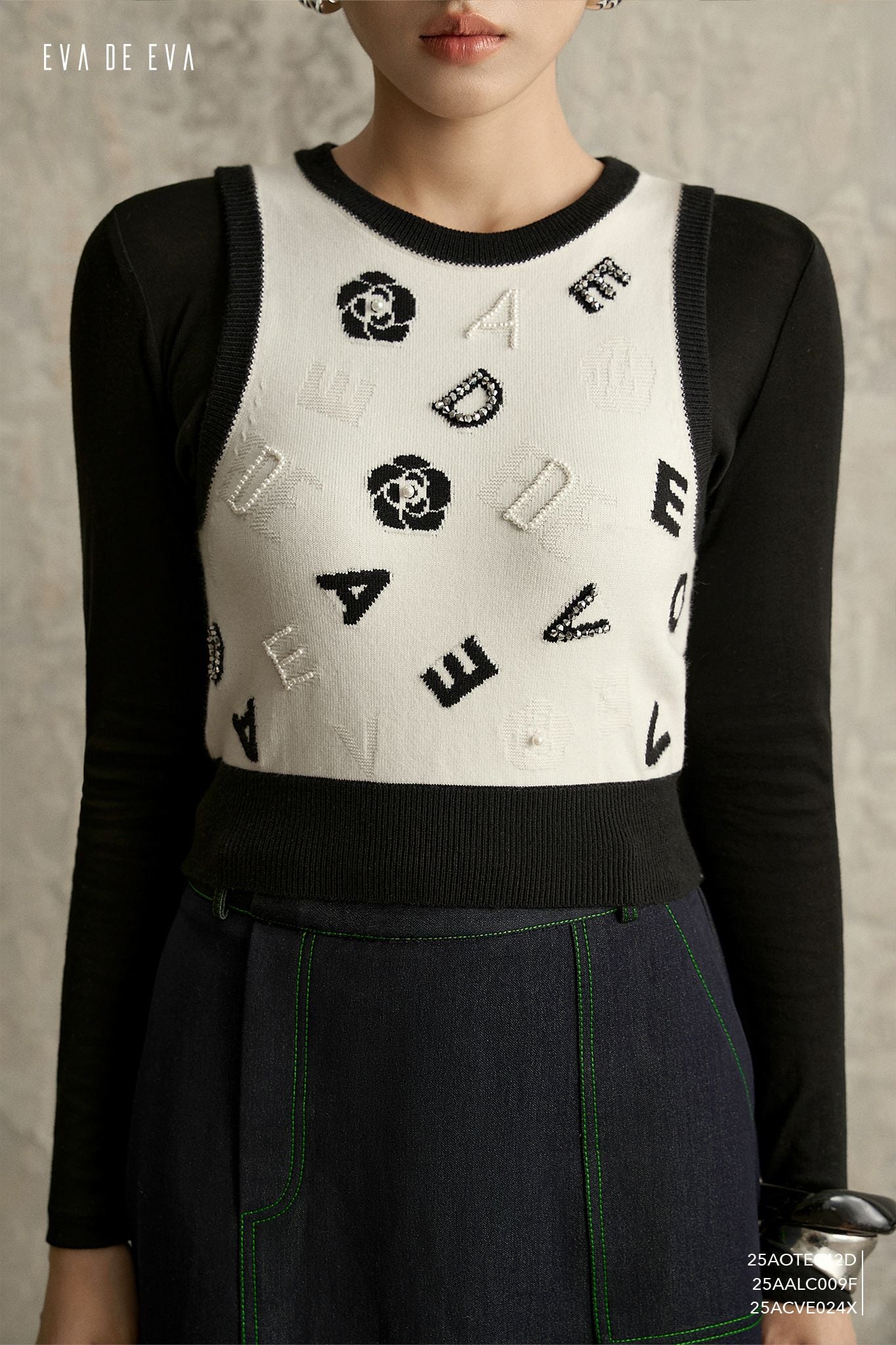  Áo len sát nách,  25AALC009F 