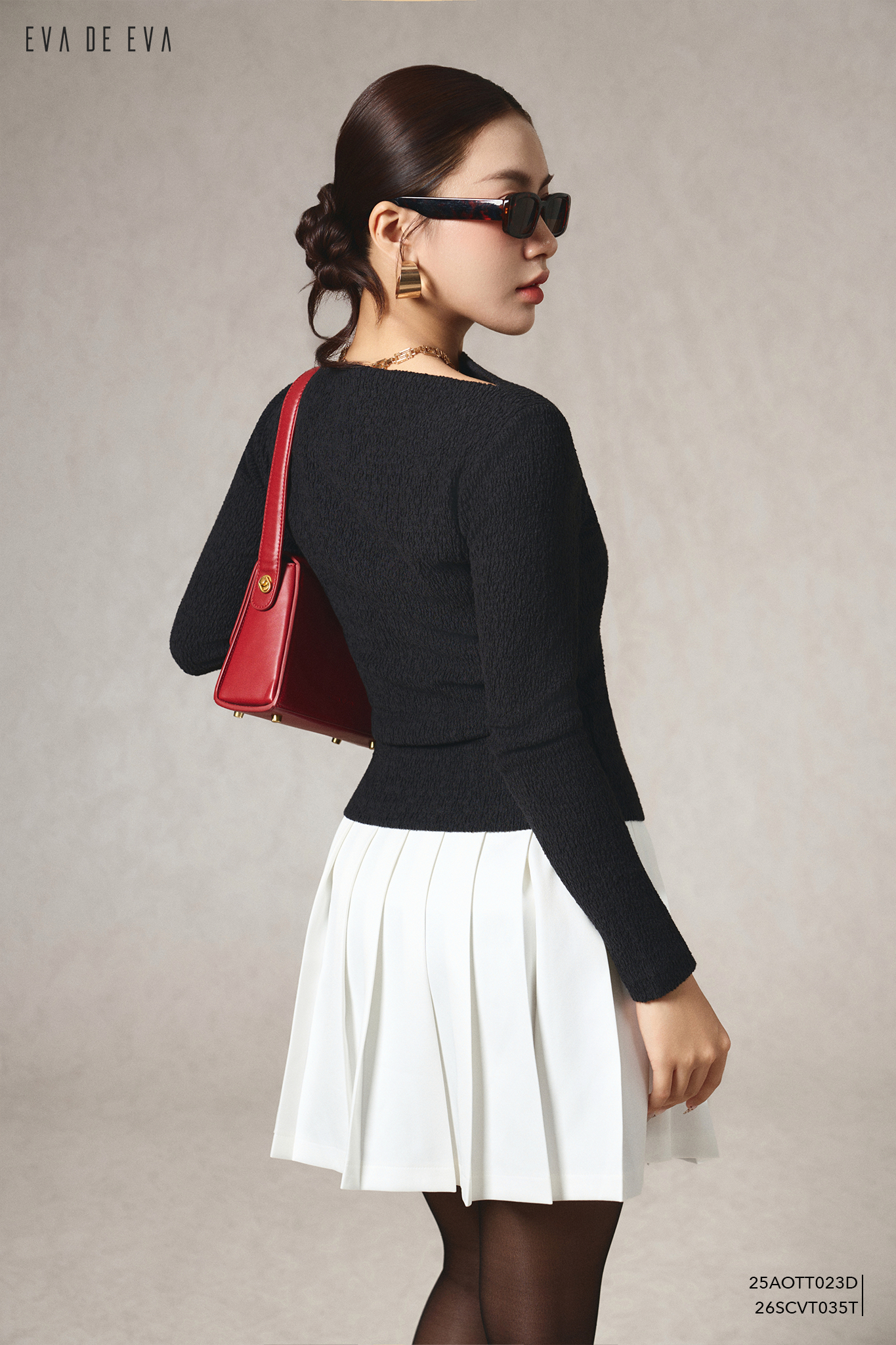  Chân váy Mini, Xếp ly 26SCVT035T 