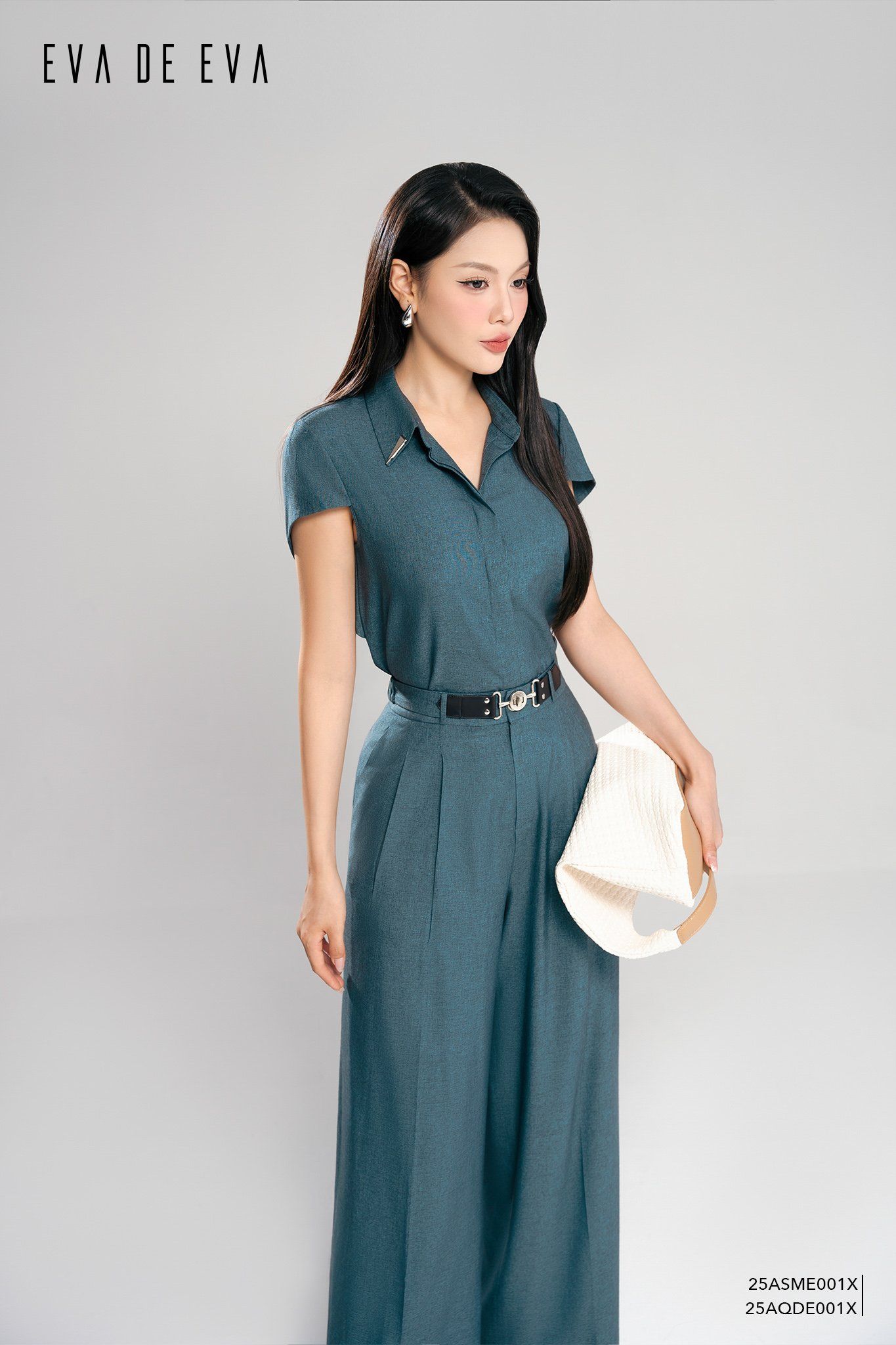  Sơ mi tay ngắn, Dáng sơ vin 25ASME001X 