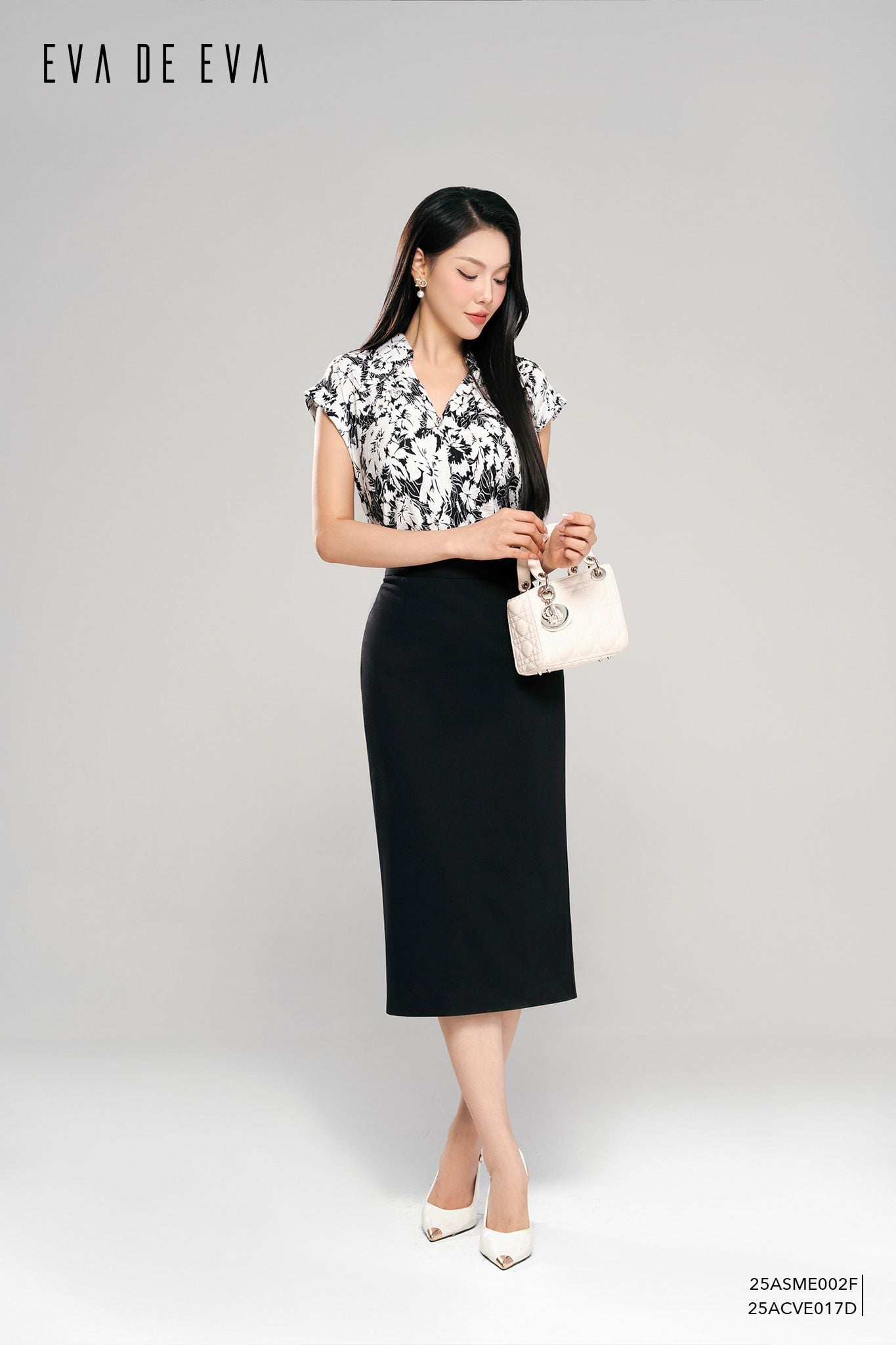  Sơ mi tay ngắn, Dáng sơ vin 25ASME002F 