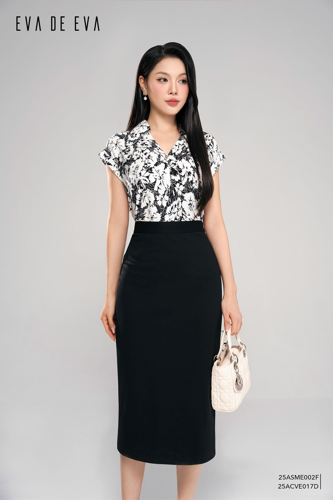  Sơ mi tay ngắn, Dáng sơ vin 25ASME002F 