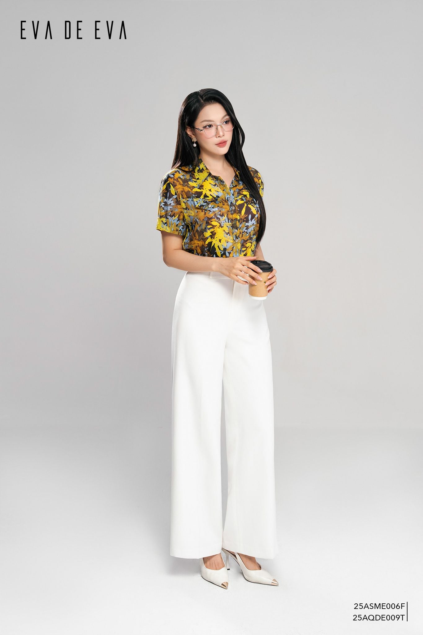  Sơ mi tay ngắn, Dáng sơ vin 25ASME006F 