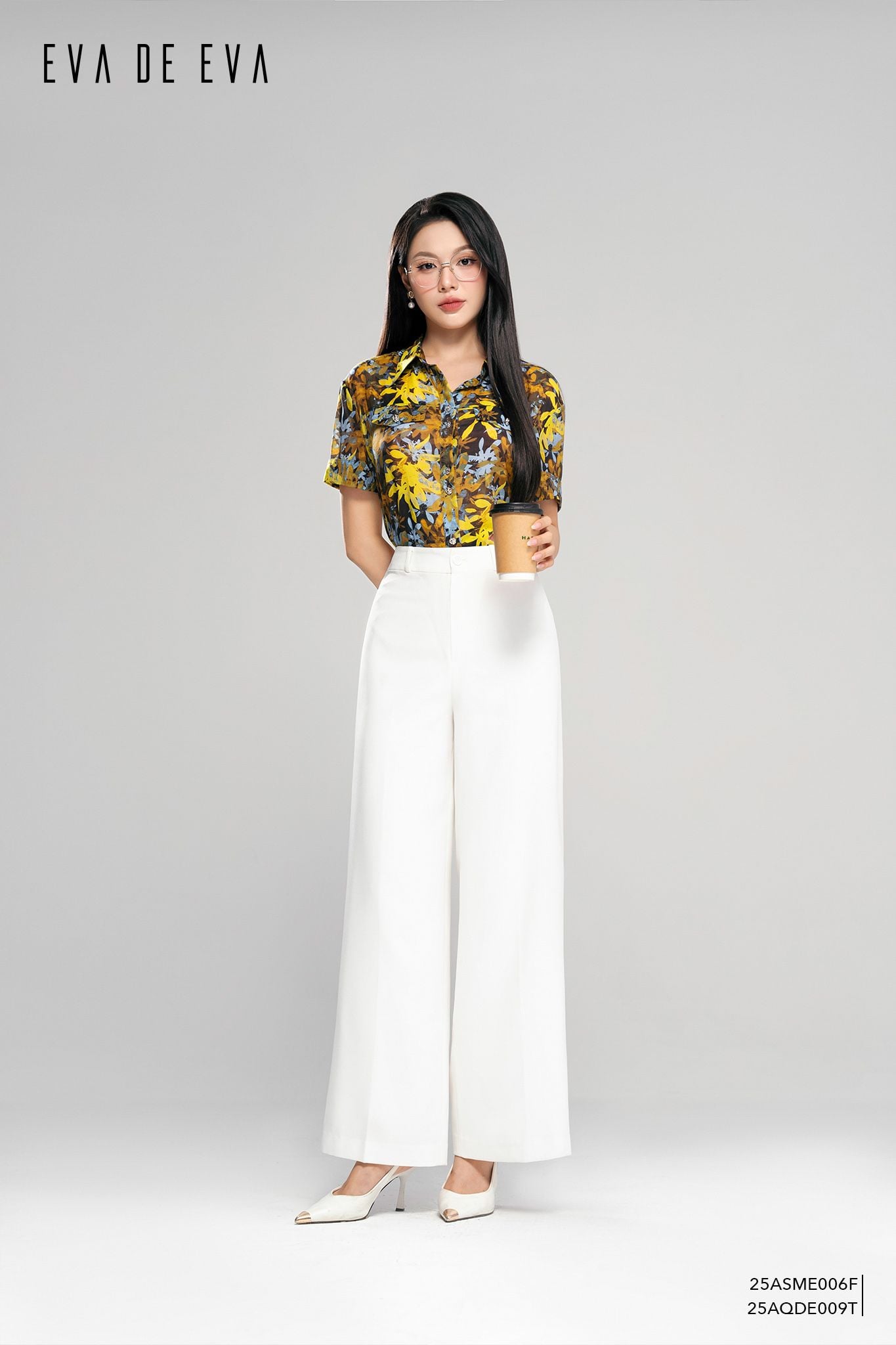  Sơ mi tay ngắn, Dáng sơ vin 25ASME006F 